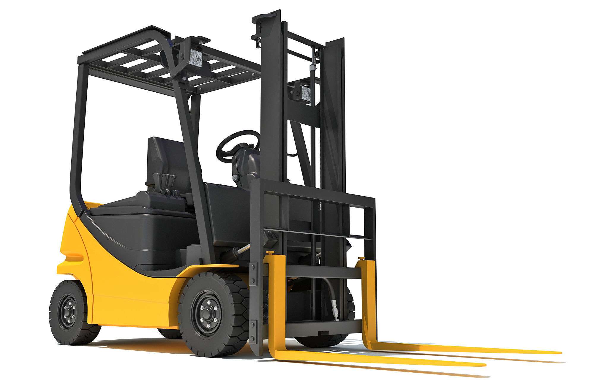 Electric Forklift 3D model_10