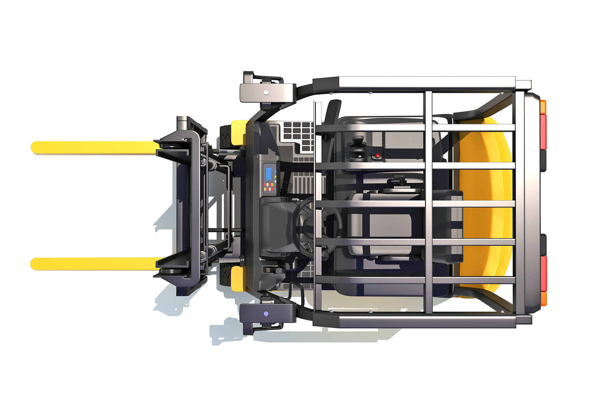 Electric Forklift 3D model_12