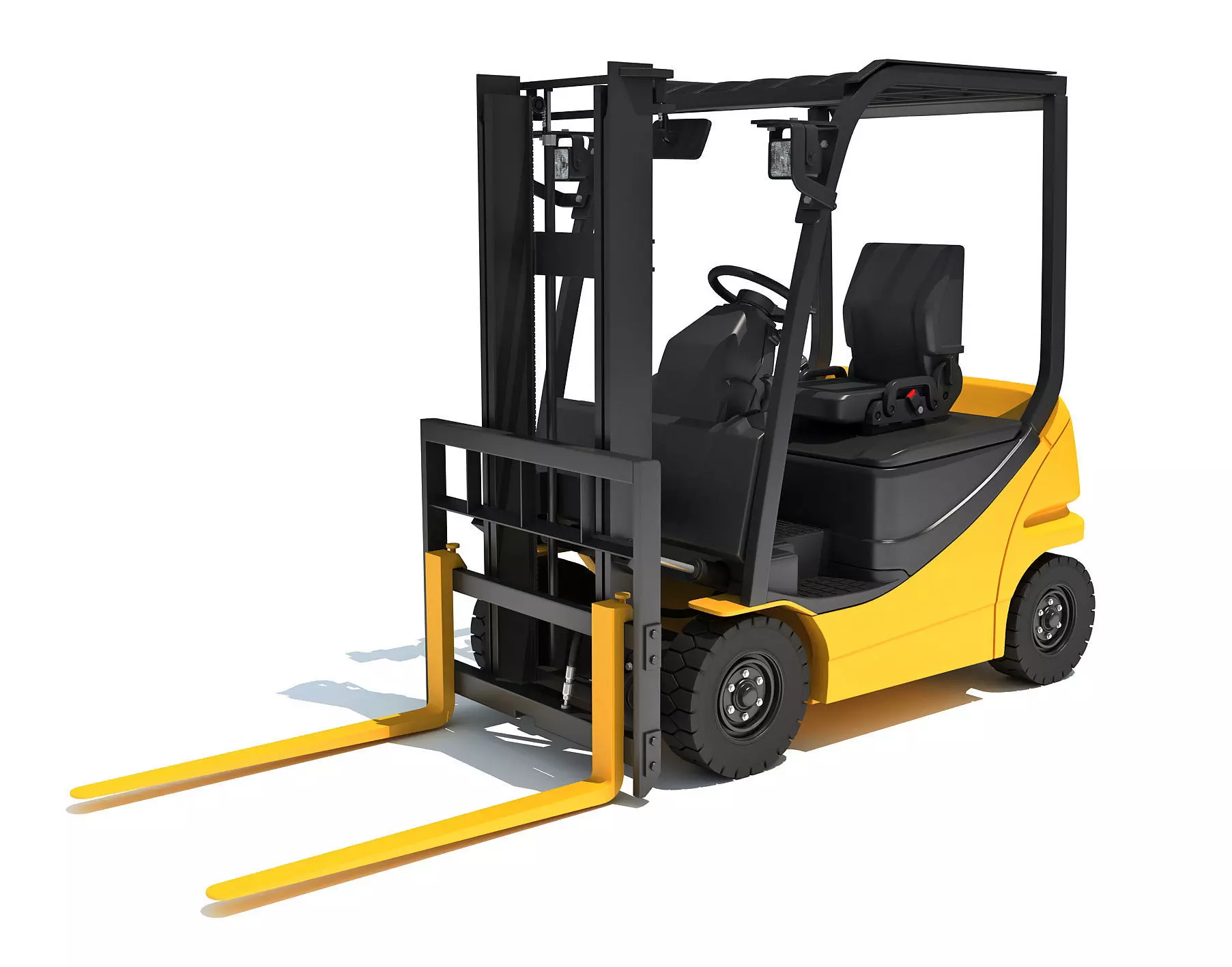 Electric Forklift 3D model_0