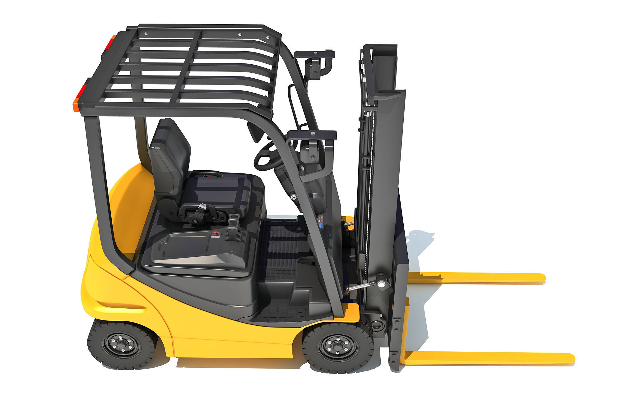 Electric Forklift 3D model_8