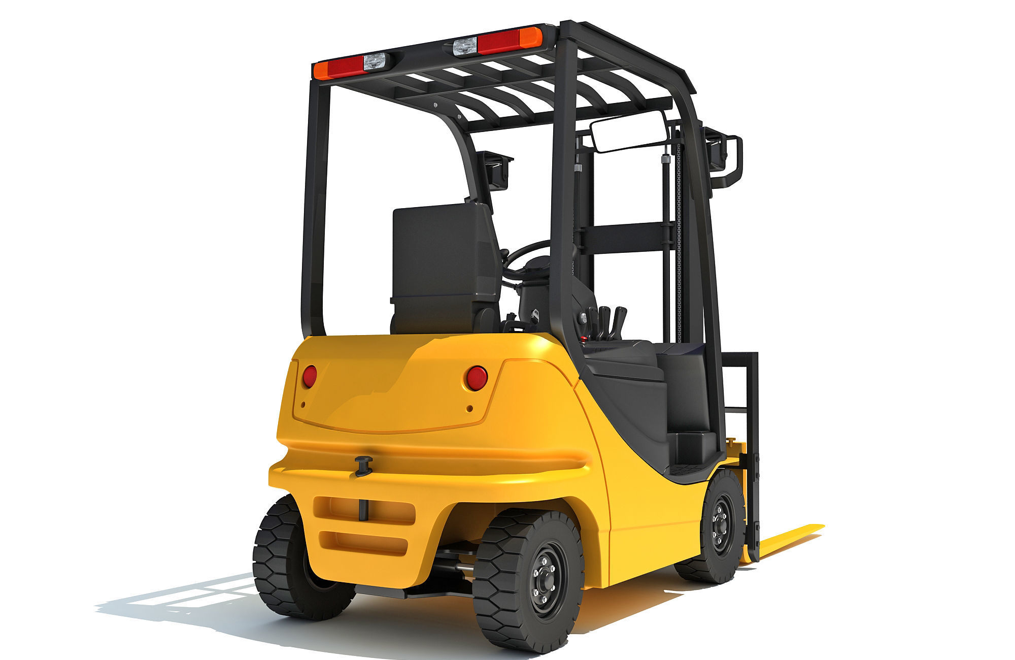 Electric Forklift 3D model_5