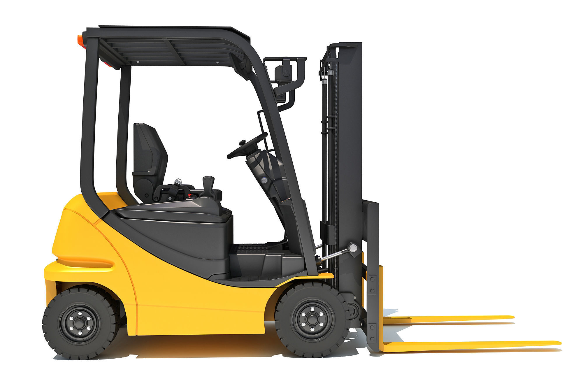 Electric Forklift 3D model_6