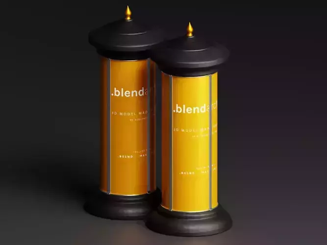 Advertising Column 3D Model