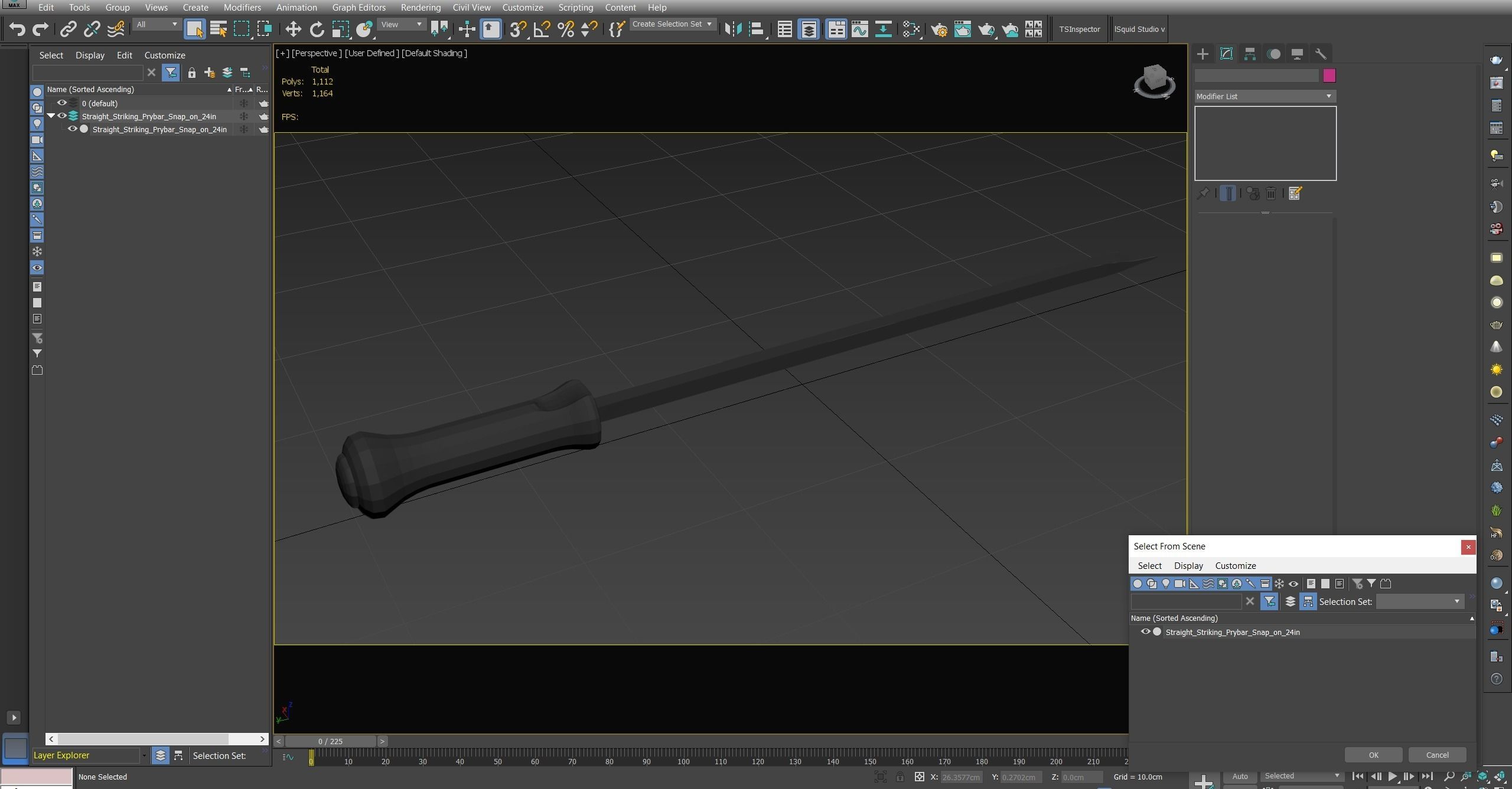 Straight Striking Prybar 24in Low-poly 3D model_25
