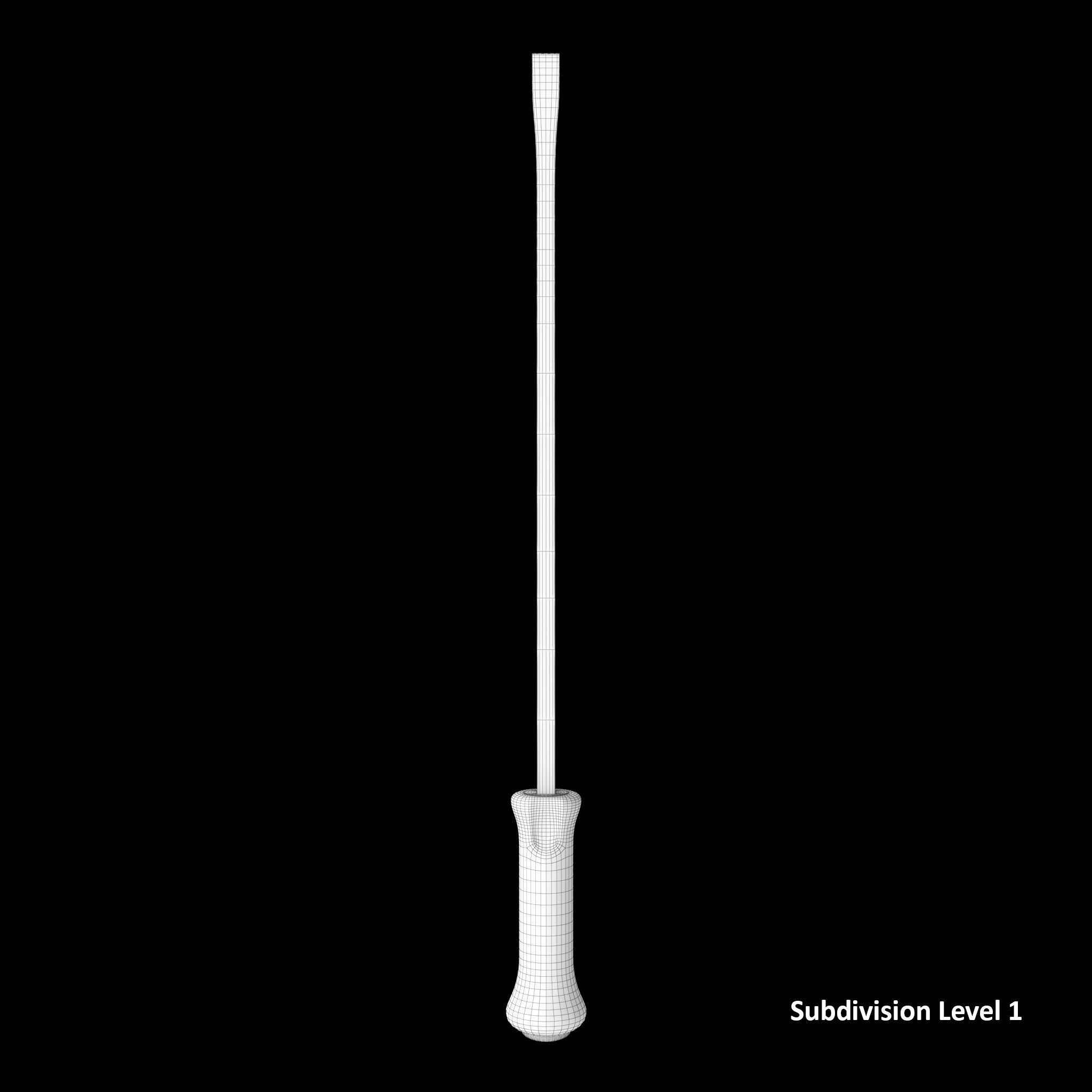 Straight Striking Prybar 24in Low-poly 3D model_23