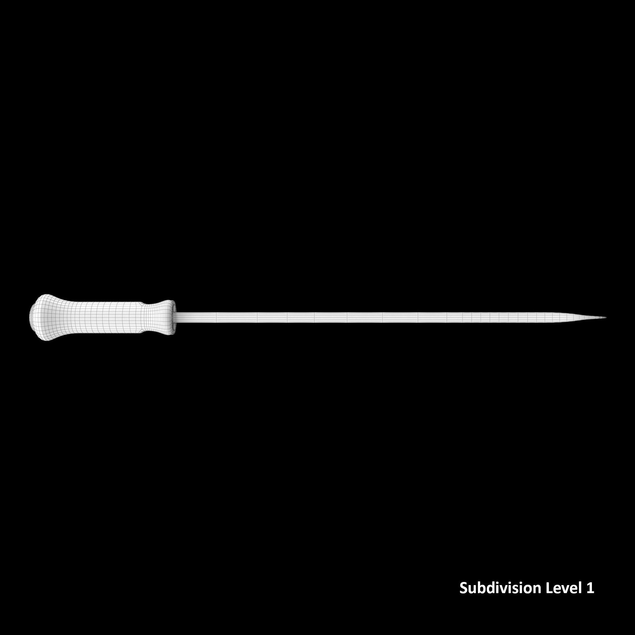 Straight Striking Prybar 24in Low-poly 3D model_21