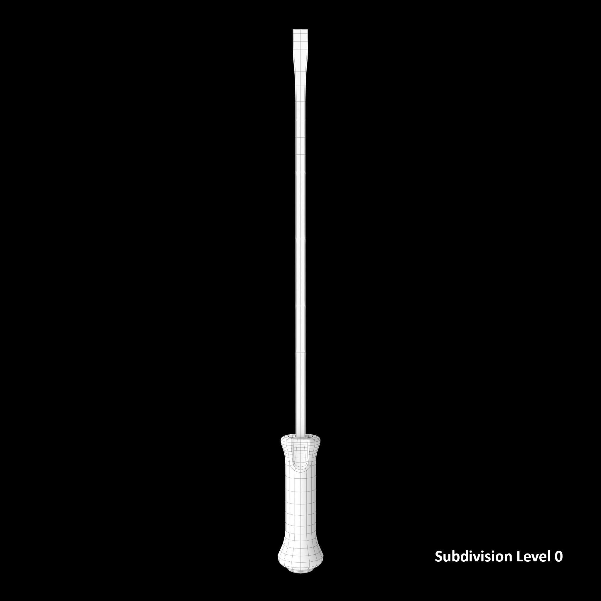 Straight Striking Prybar 24in Low-poly 3D model_22