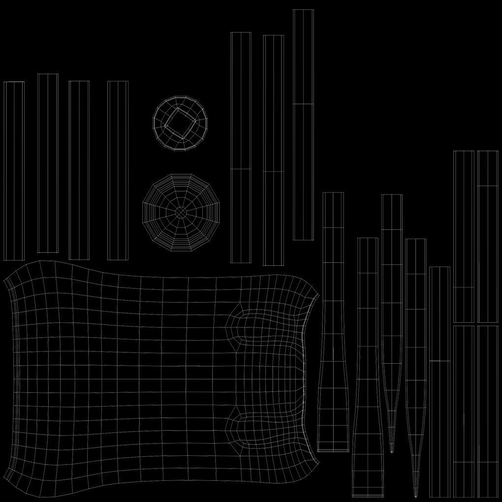 Straight Striking Prybar 24in Low-poly 3D model_31