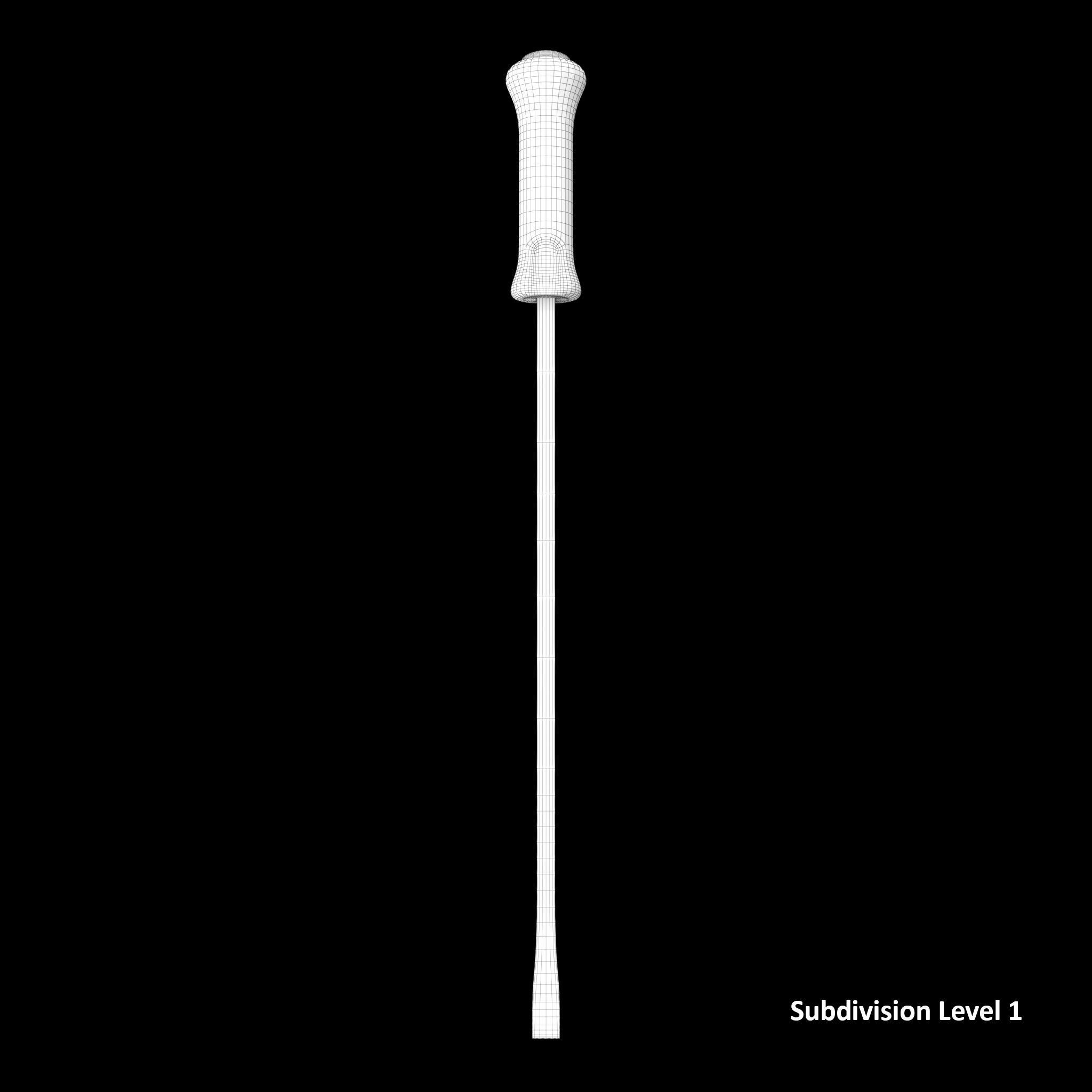 Straight Striking Prybar 24in Low-poly 3D model_9