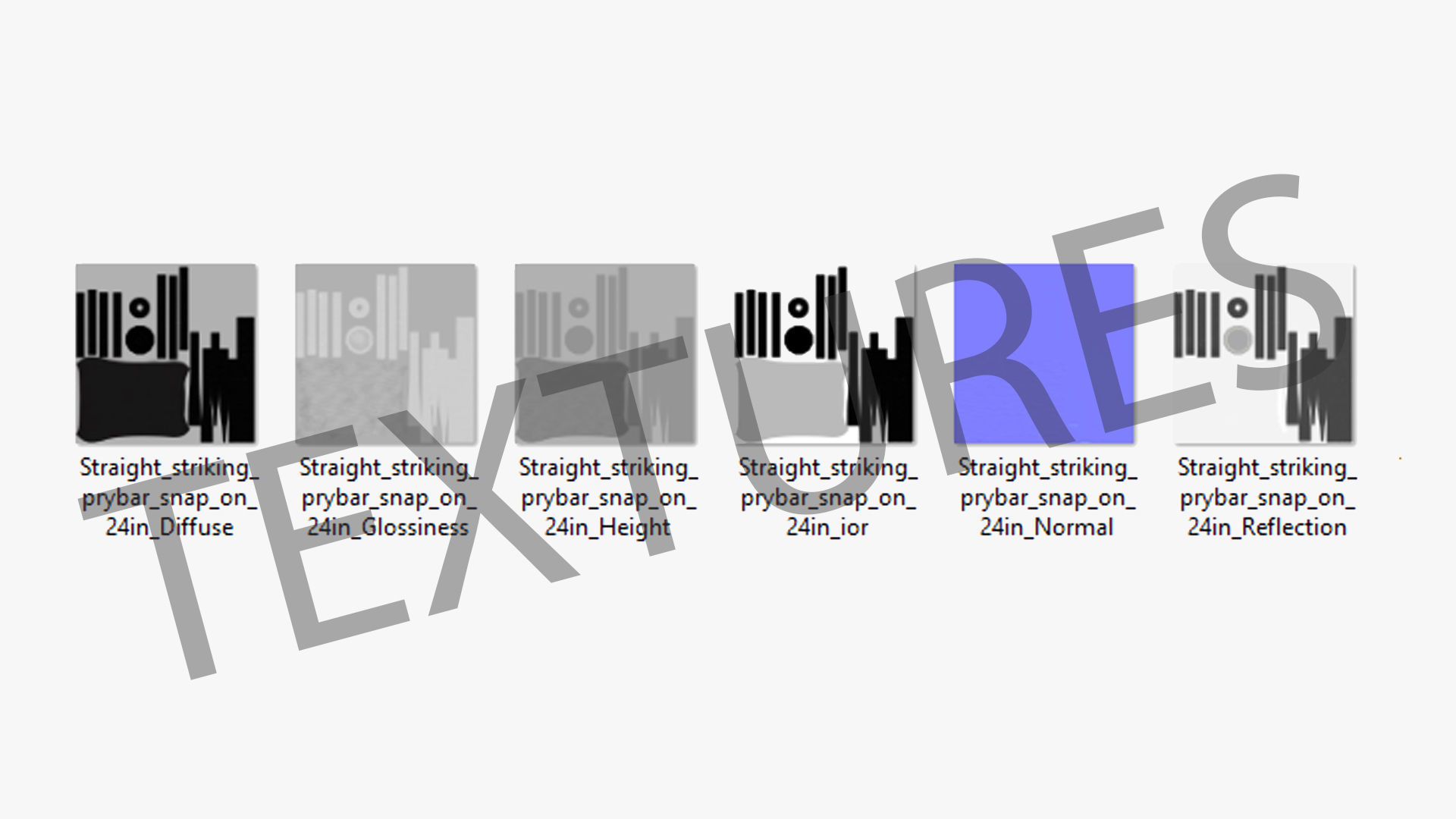 Straight Striking Prybar 24in Low-poly 3D model_30