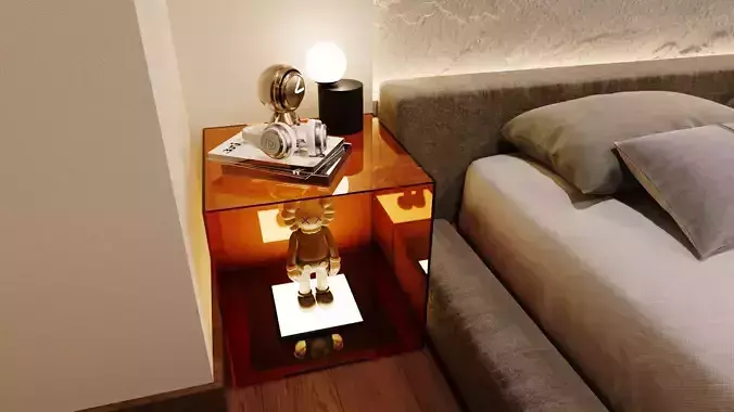 plexiglass decorative bedside table