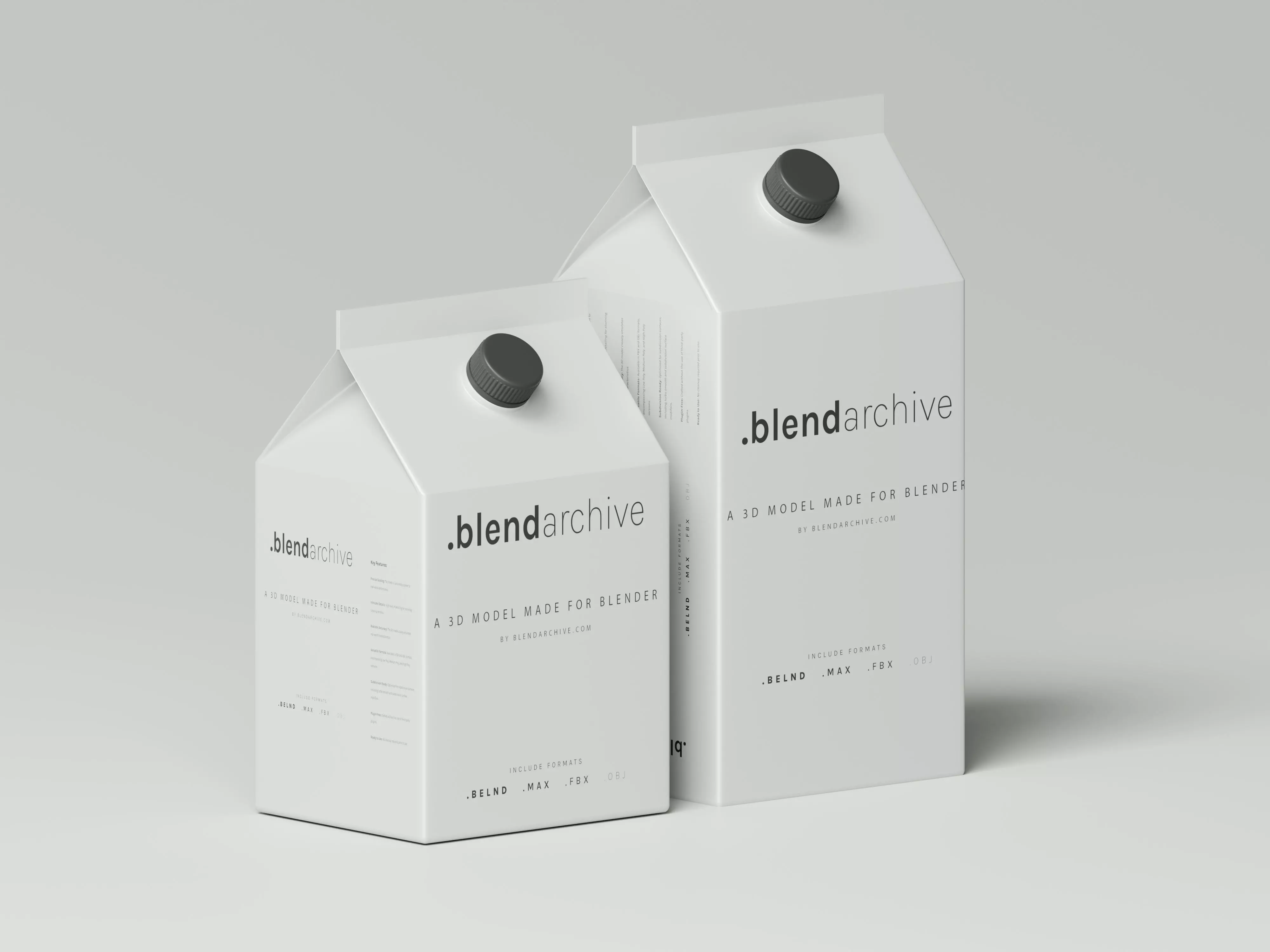 Milk Carton Box 3D Model Low-poly 3D model_0