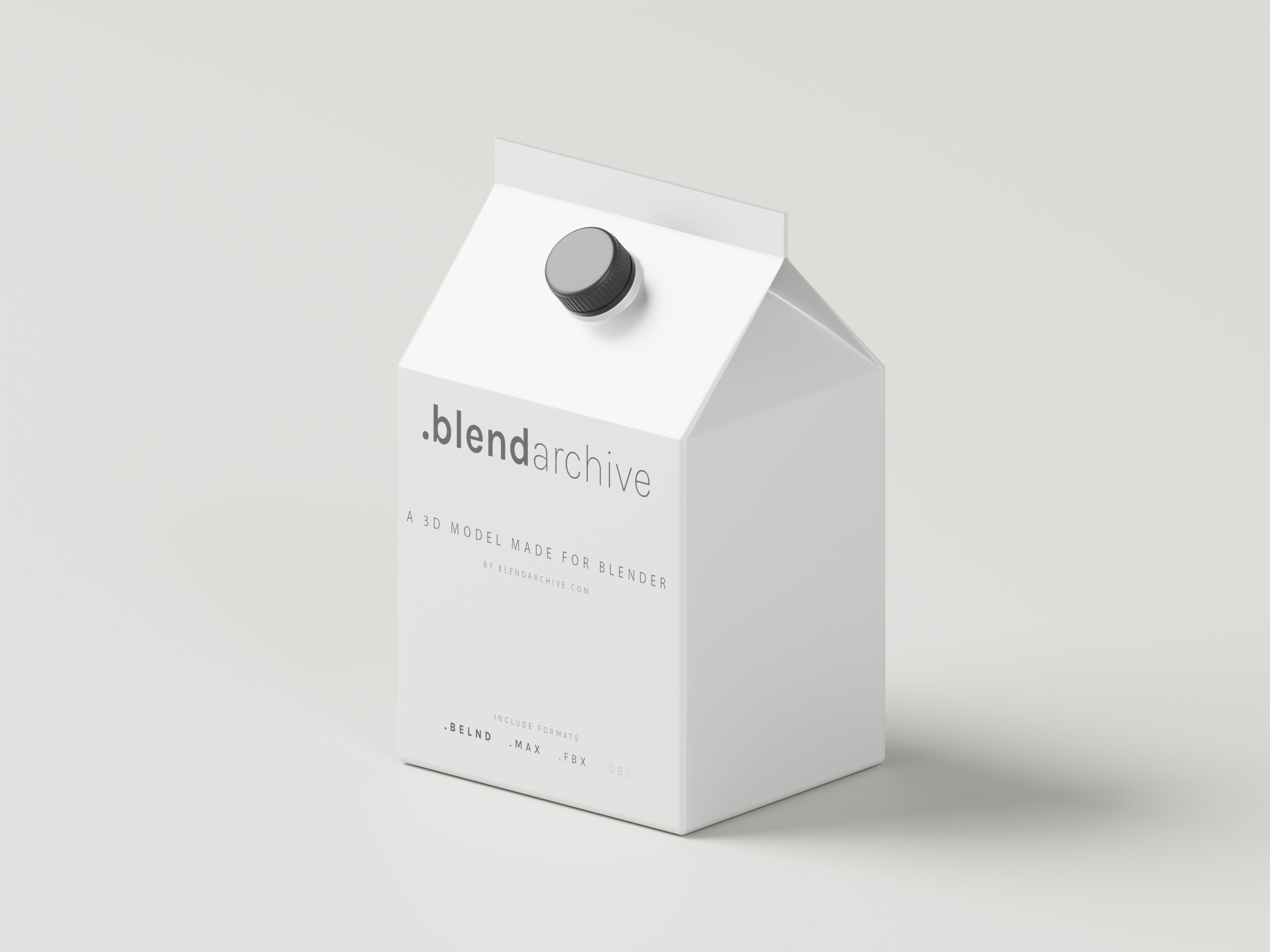 Milk Carton Box 3D Model Low-poly 3D model_7