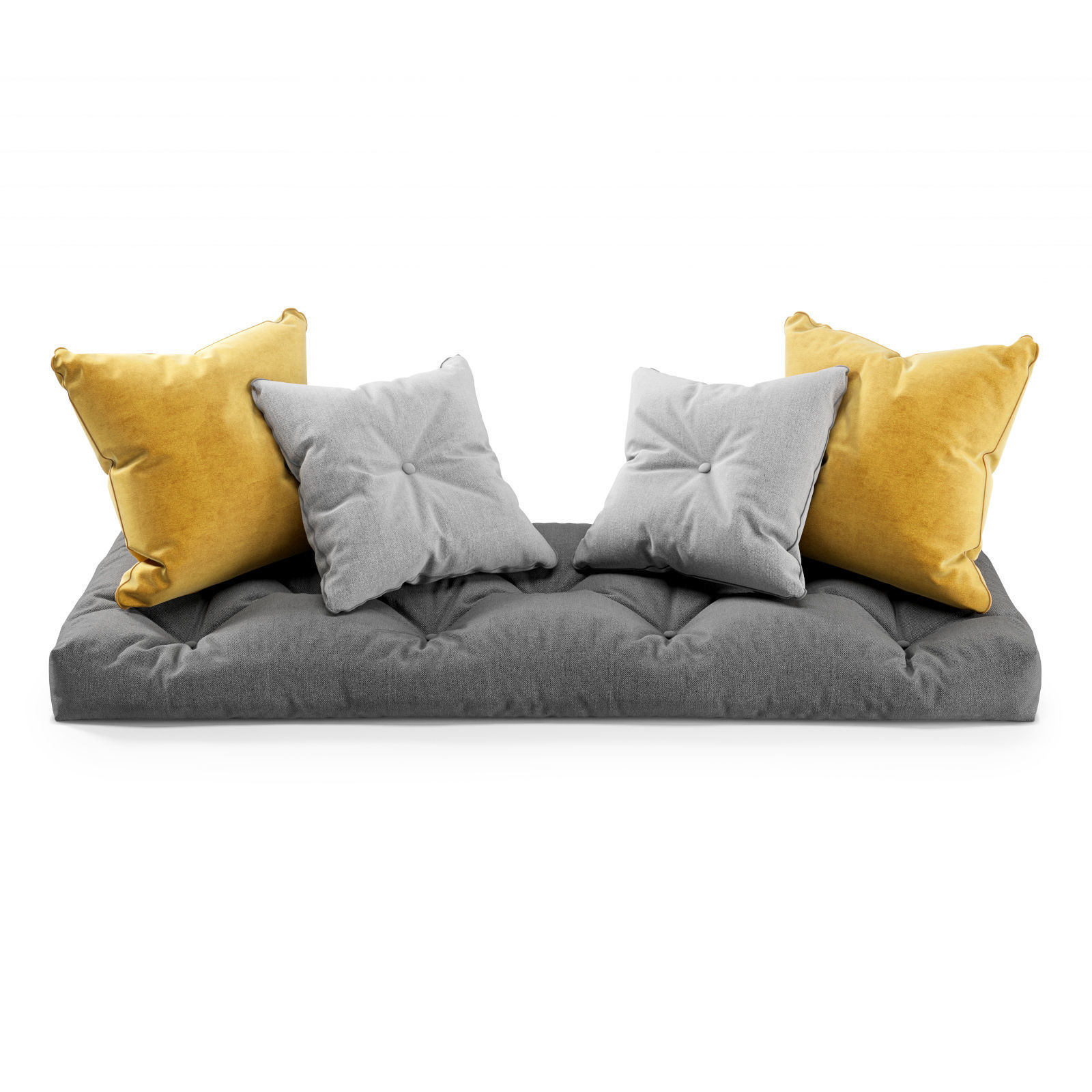 Seat Pillows Set 3 3D model_1