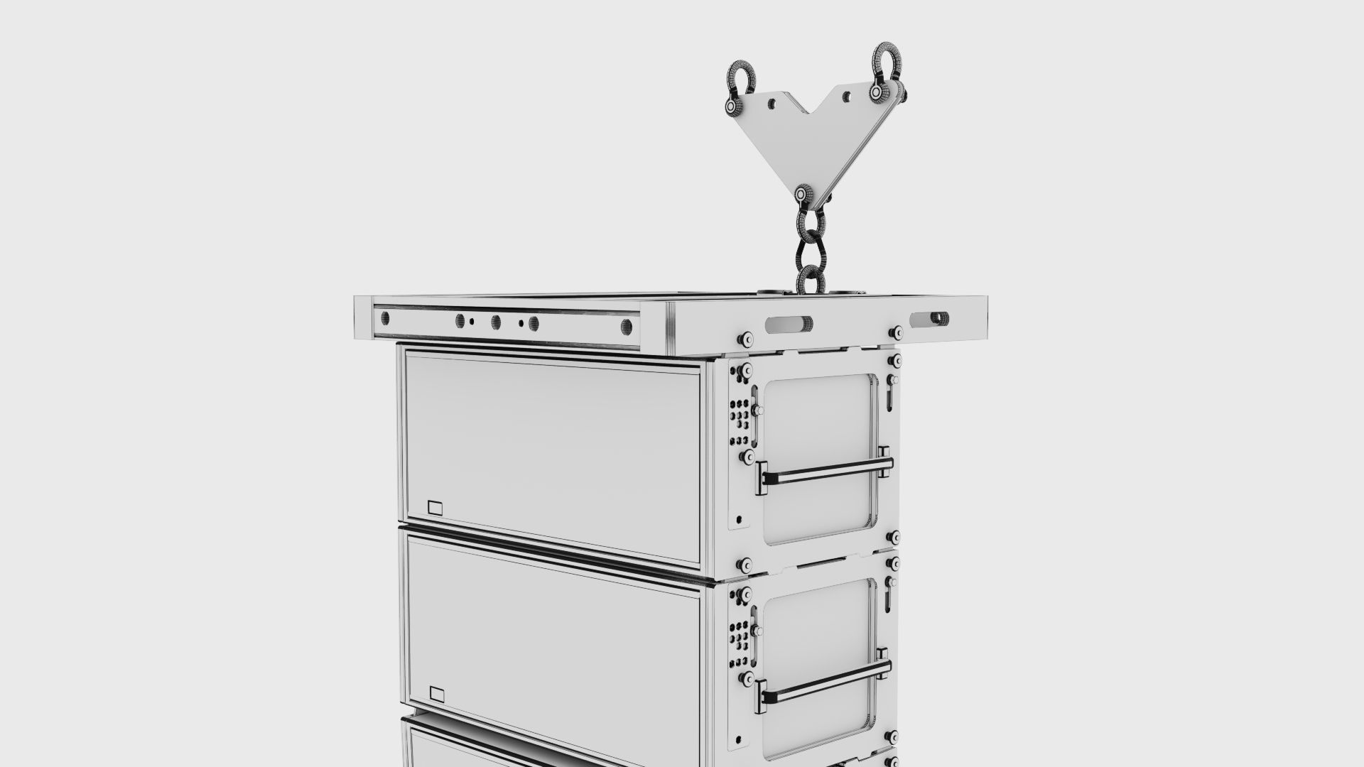 Concert Sound Systems Line Array Meyer Sound Leo 3D model_7