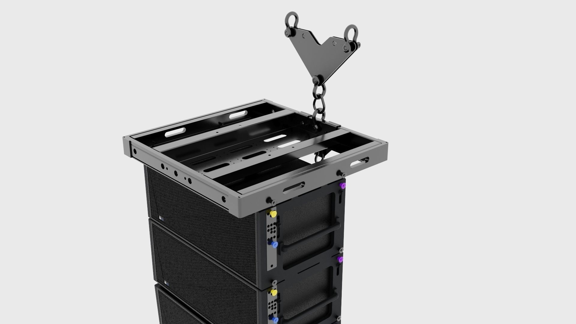 Concert Sound Systems Line Array Meyer Sound Leo 3D model_5
