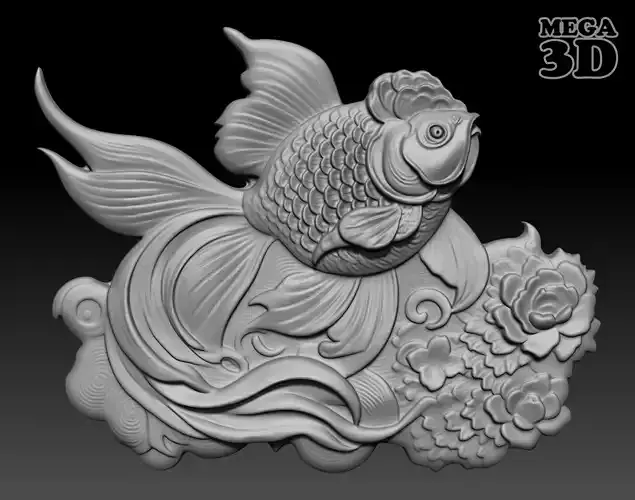 Bas Relief Fish 06 240506 3D print model
