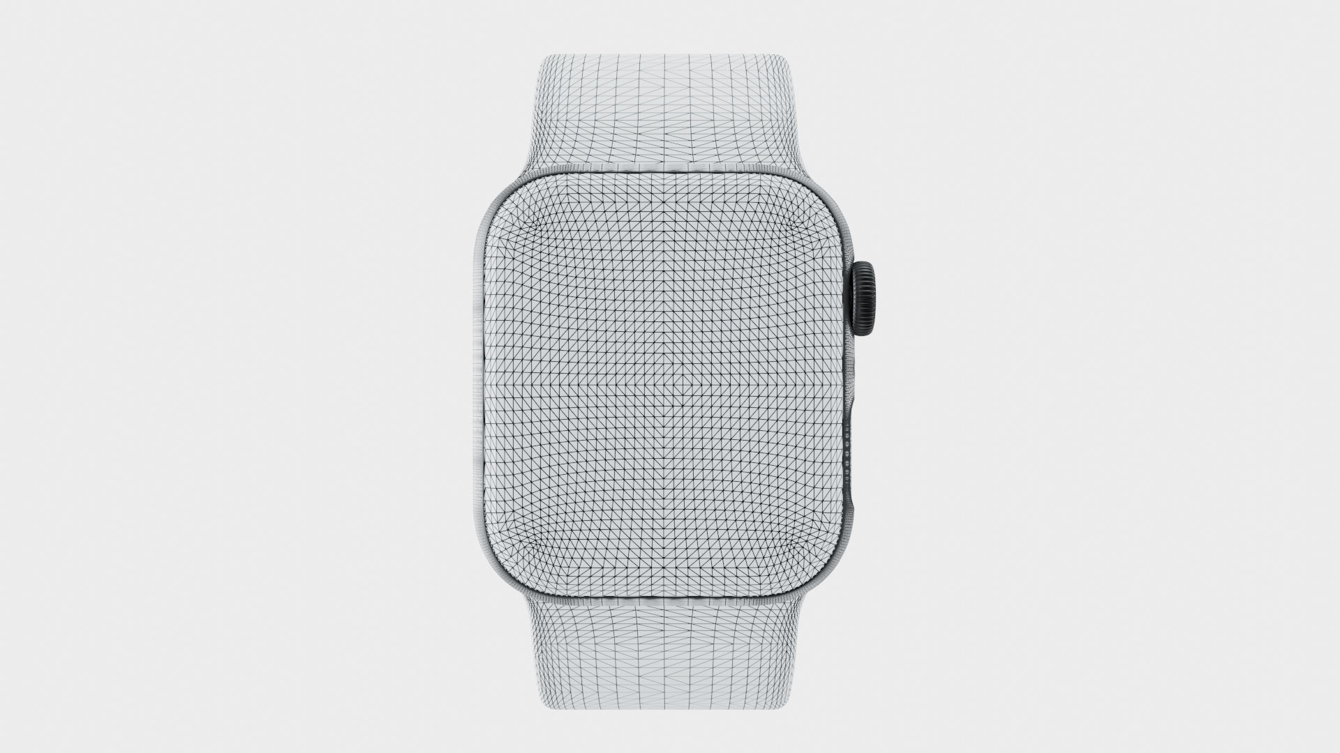 Apple Watch 7 - Green Aluminium Case with Sport Band Low-poly 3D model_6