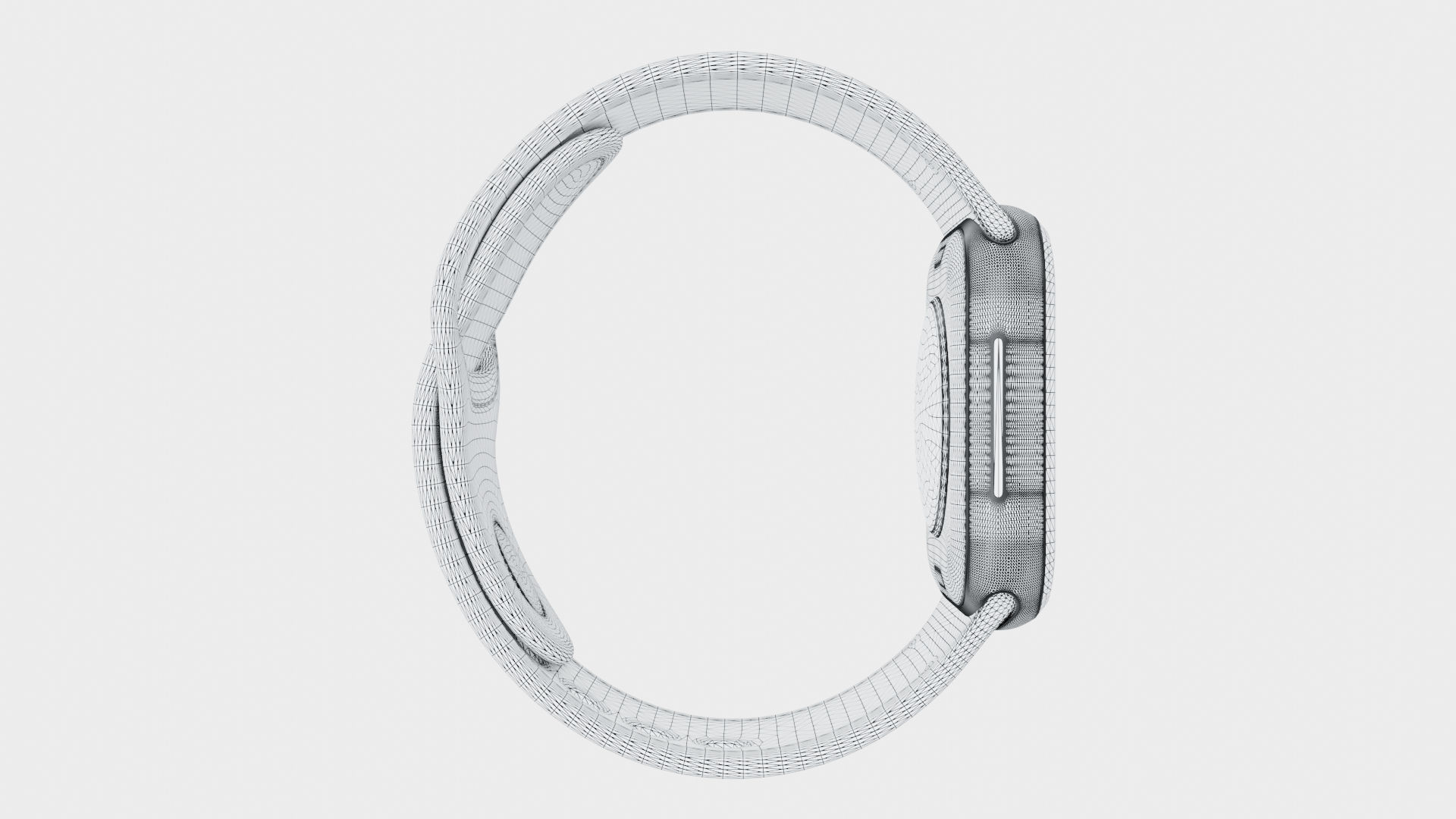 Apple Watch 7 - Green Aluminium Case with Sport Band Low-poly 3D model_8