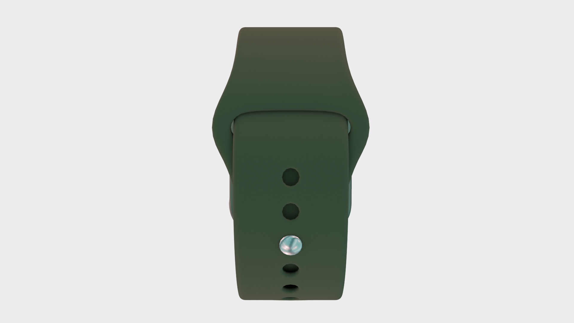Apple Watch 7 - Green Aluminium Case with Sport Band Low-poly 3D model_3