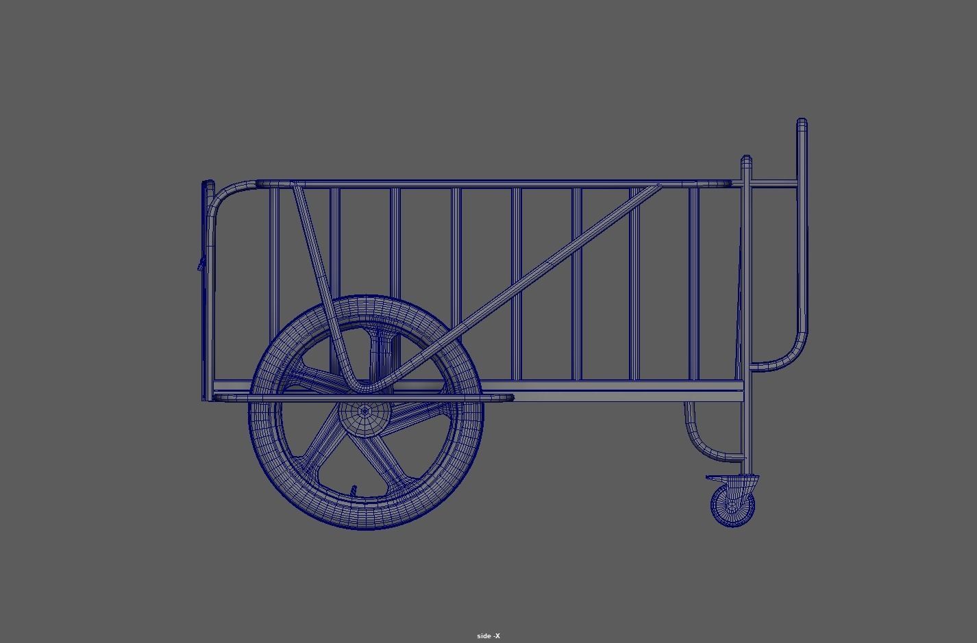 Stainless Steel Medical Drugs Trolley Low-poly 3D model_13