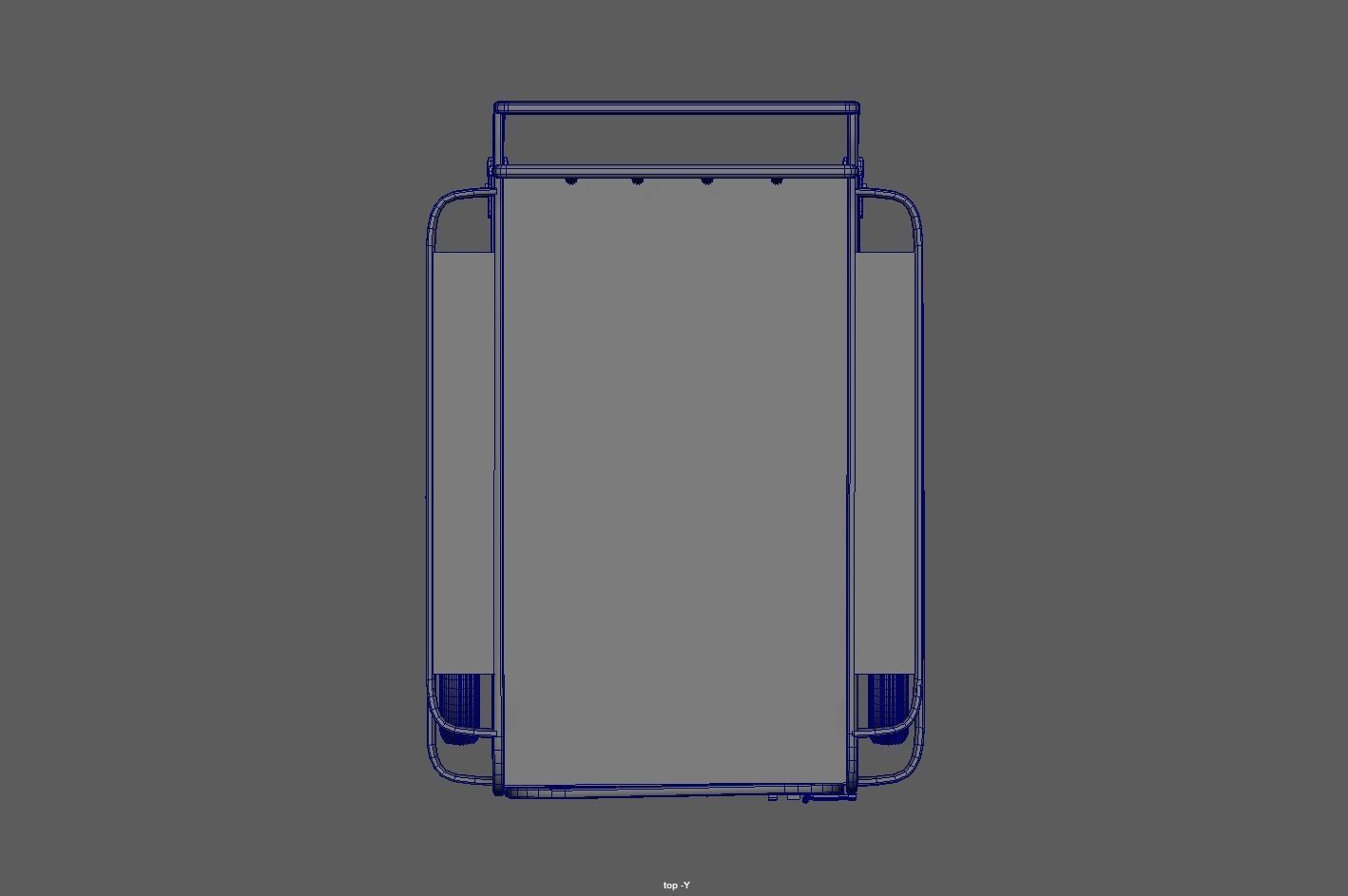 Stainless Steel Medical Drugs Trolley Low-poly 3D model_9