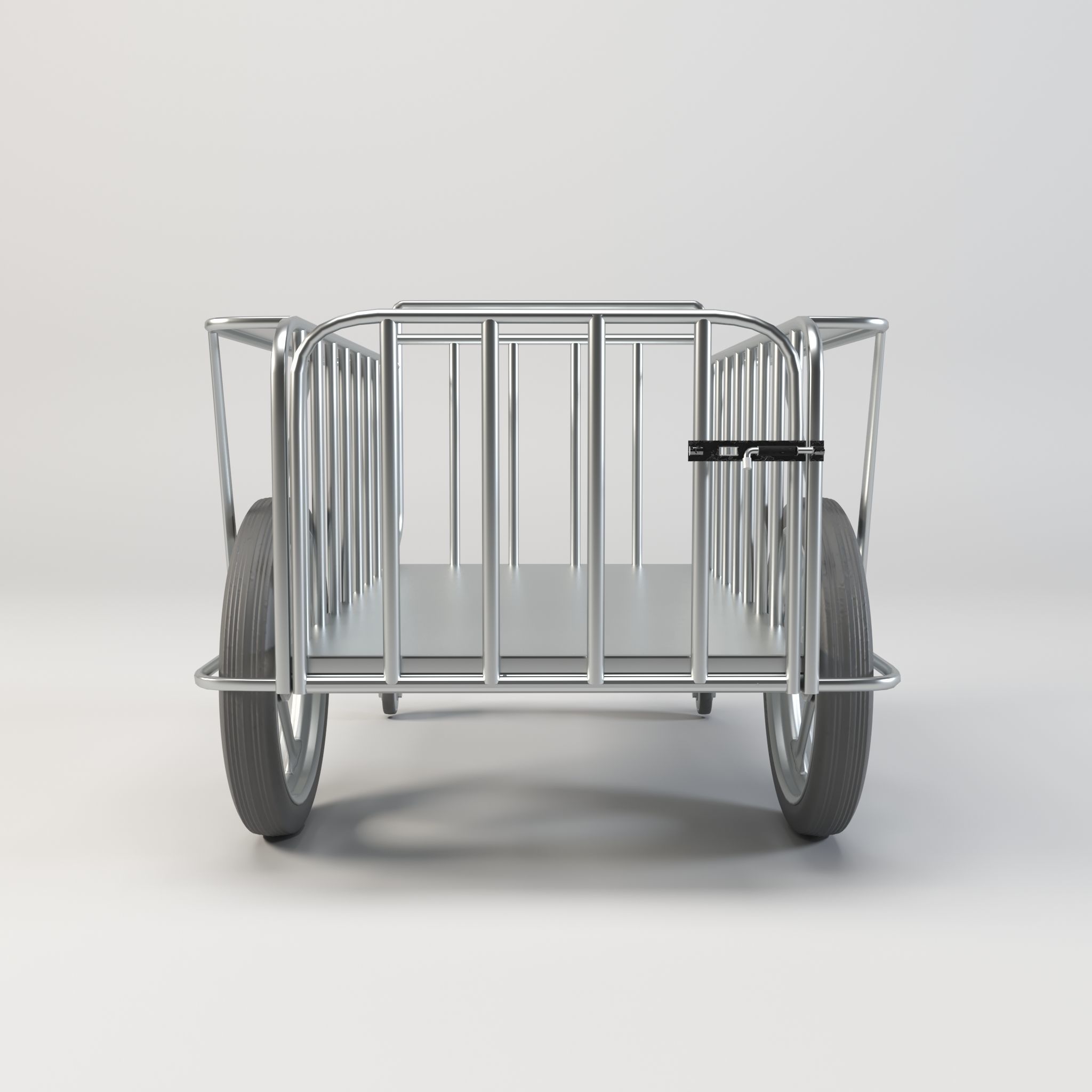 Stainless Steel Medical Drugs Trolley Low-poly 3D model_2