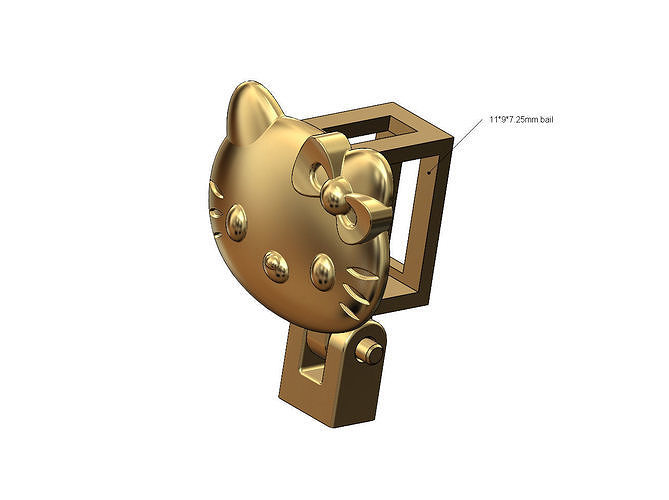 Hello kitty bail link 3D print model
