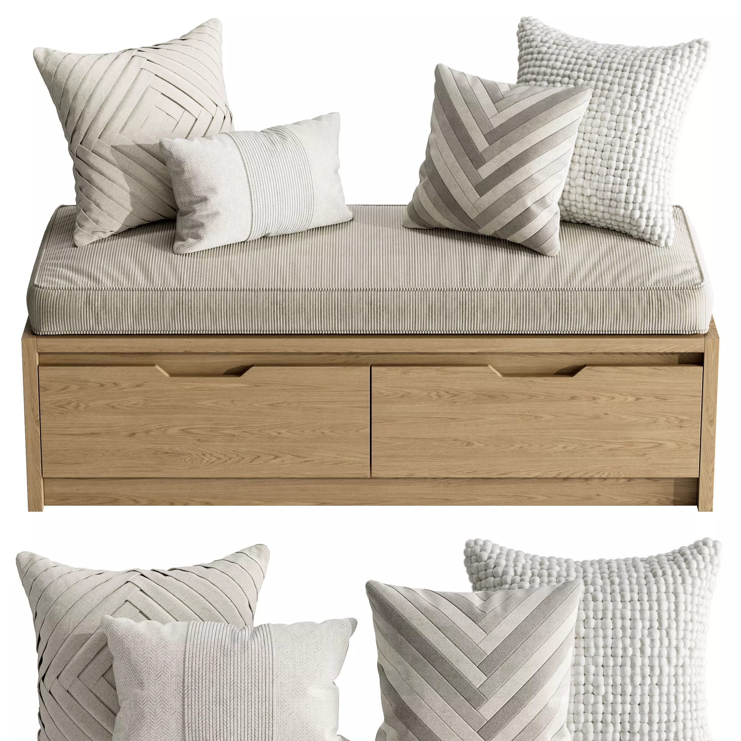 Seat Pillows Set 5 3D model_0