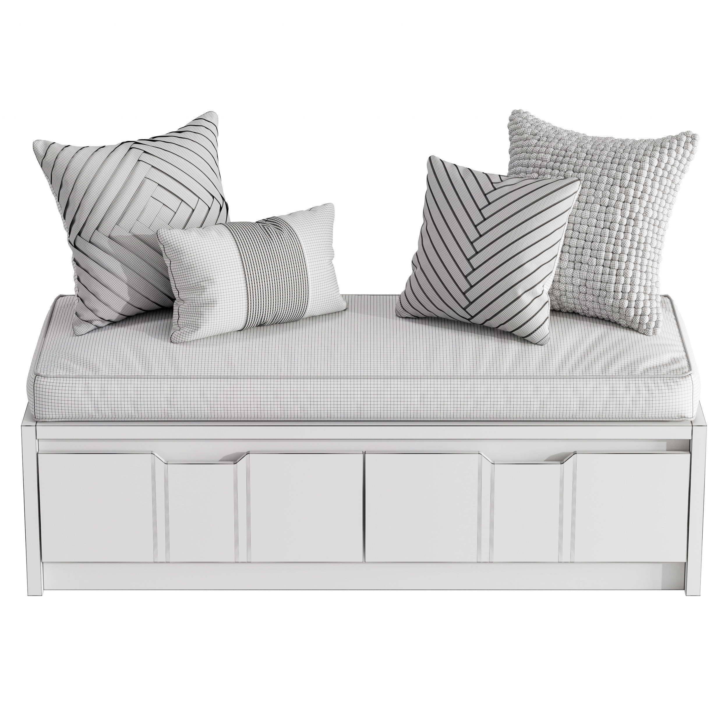 Seat Pillows Set 5 3D model_1