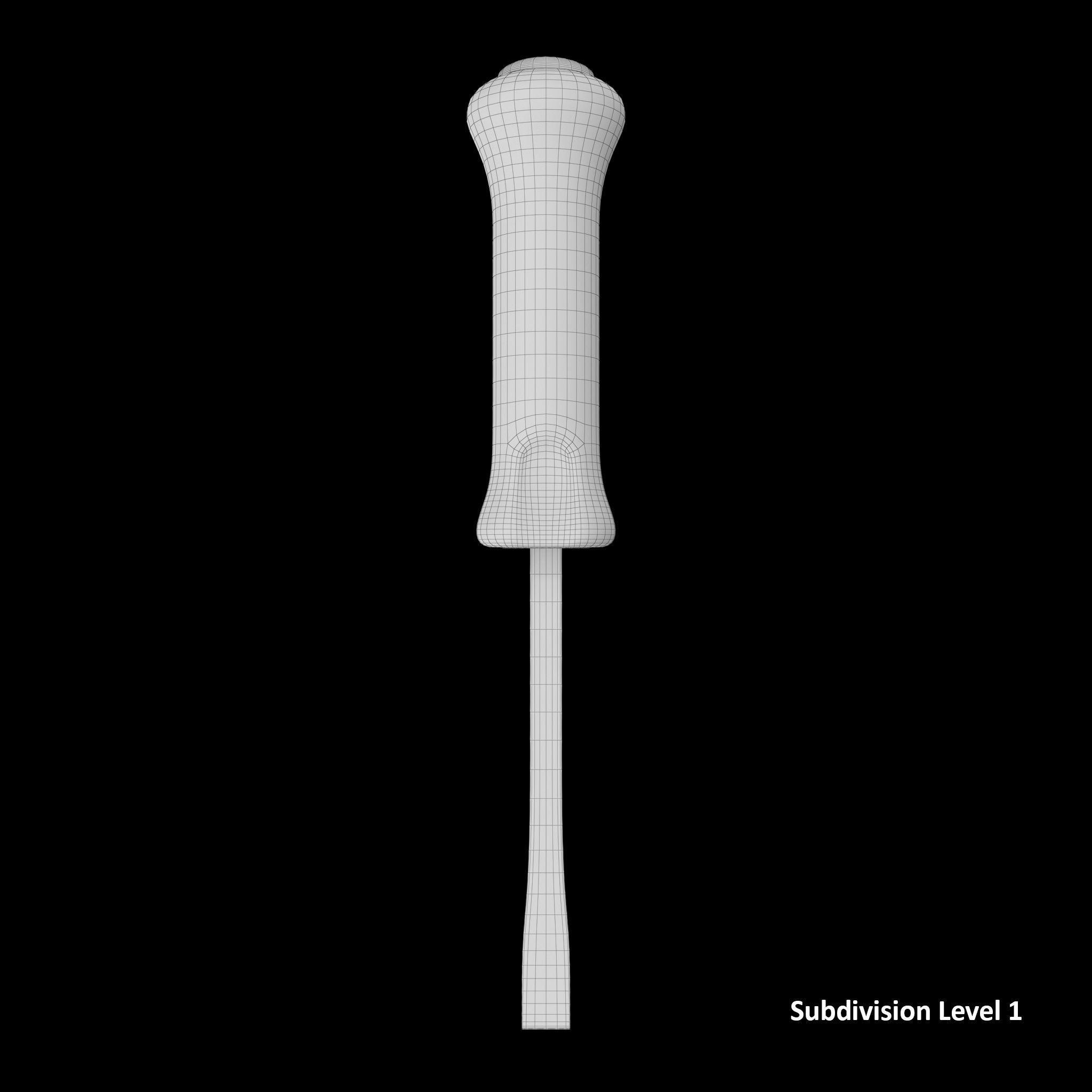 SO Straight Striking Prybar 12in MPBS12A Low-poly 3D model_9