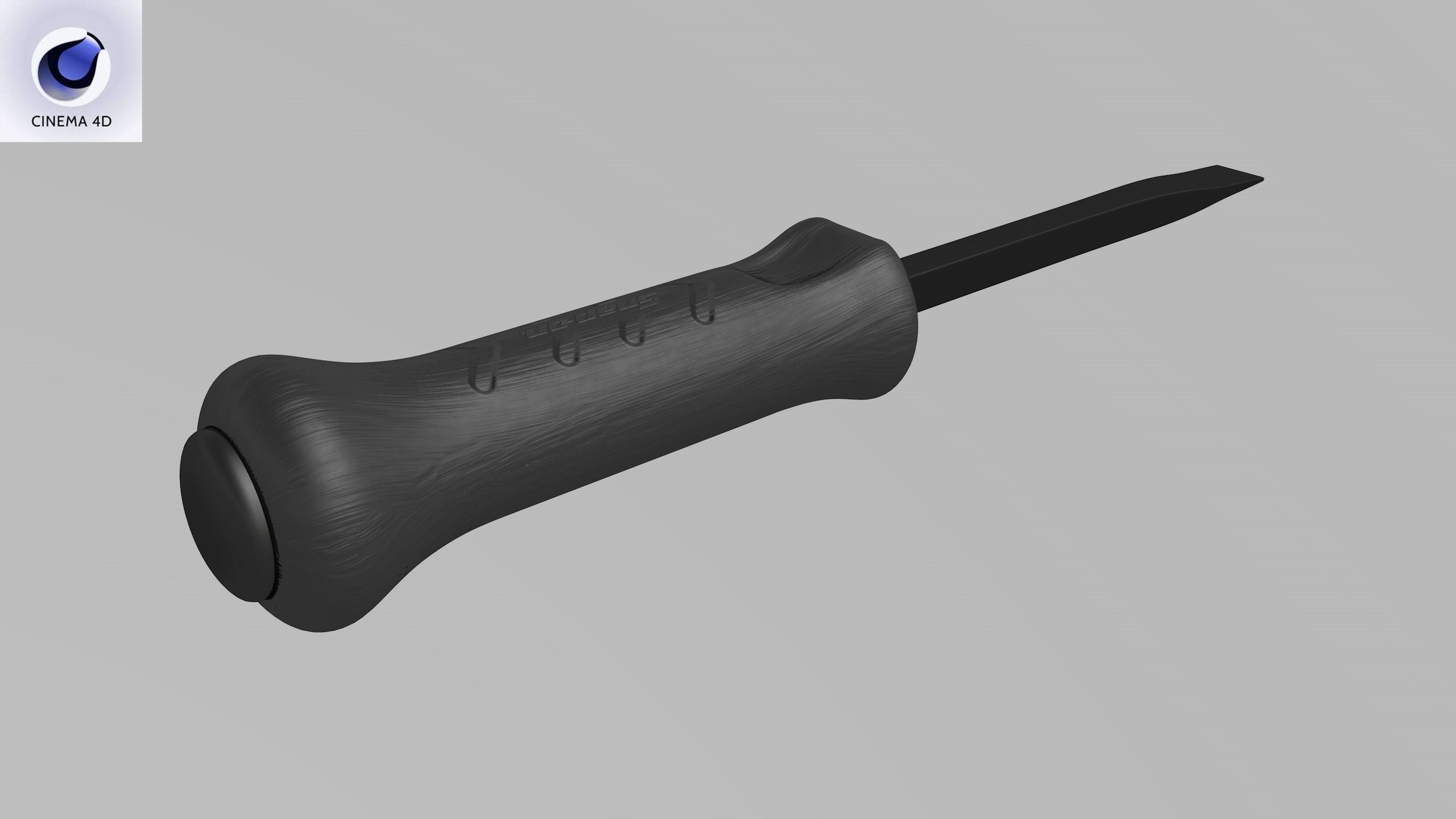 SO Straight Striking Prybar 12in MPBS12A Low-poly 3D model_28