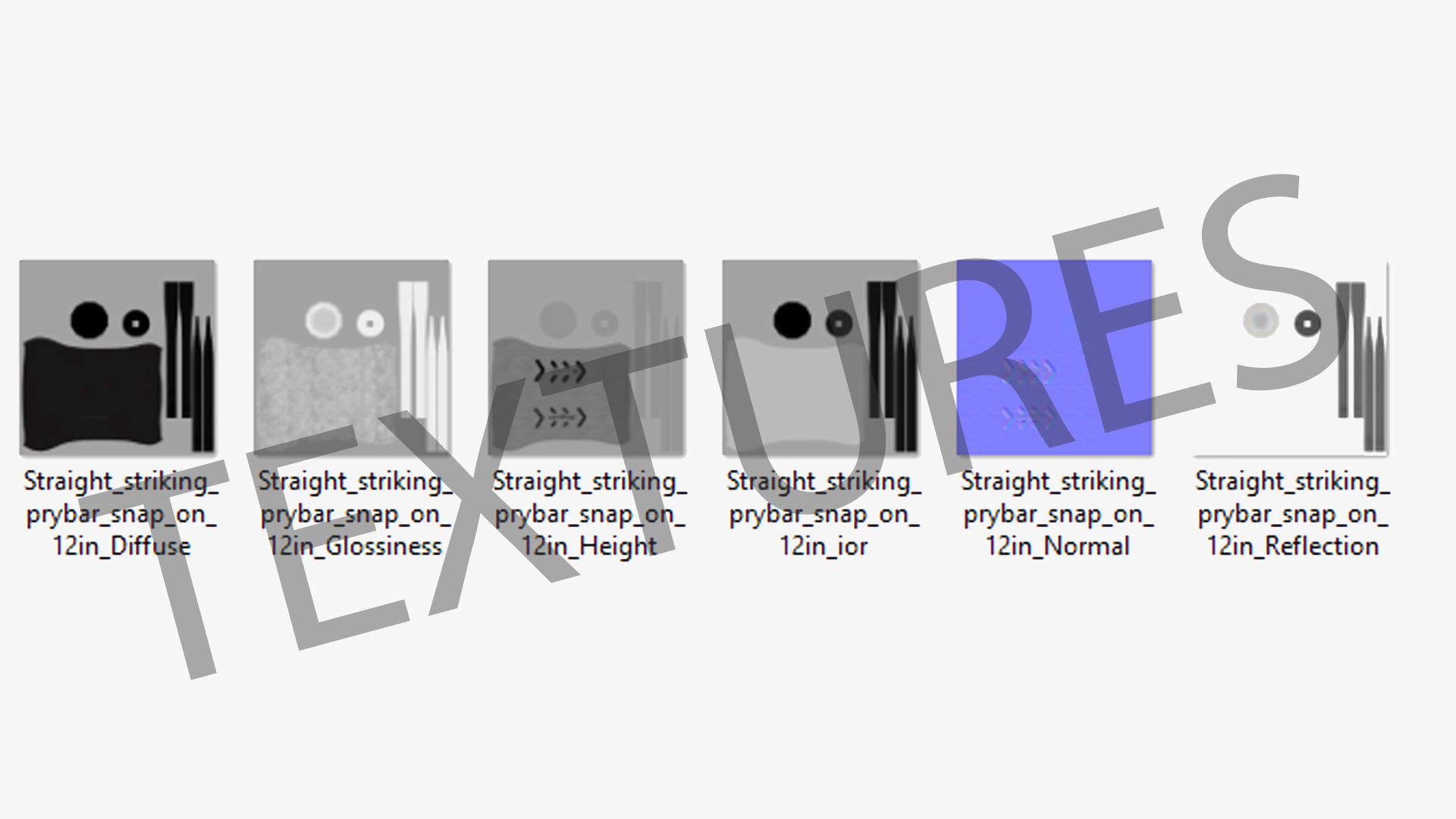 SO Straight Striking Prybar 12in MPBS12A Low-poly 3D model_30
