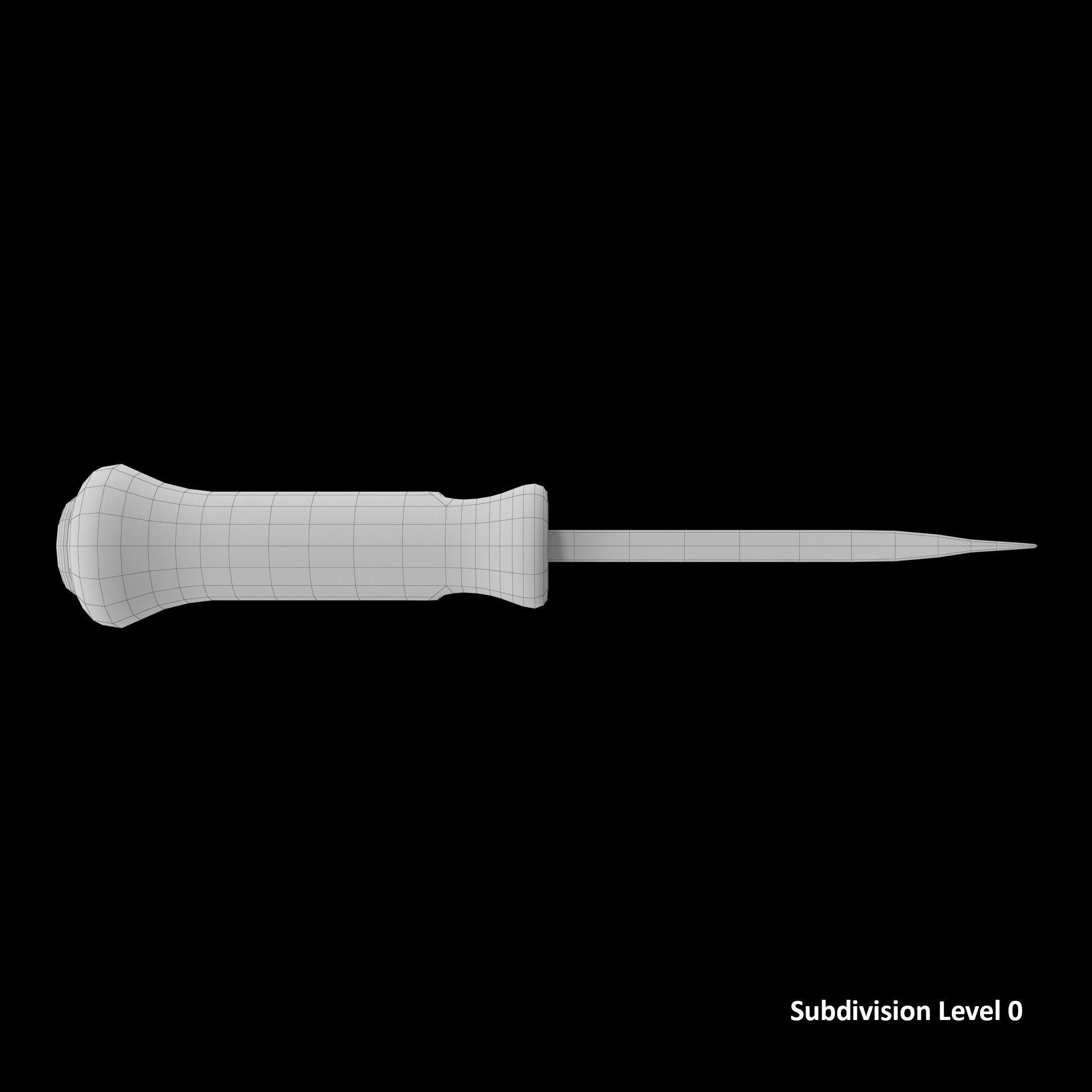 SO Straight Striking Prybar 12in MPBS12A Low-poly 3D model_20