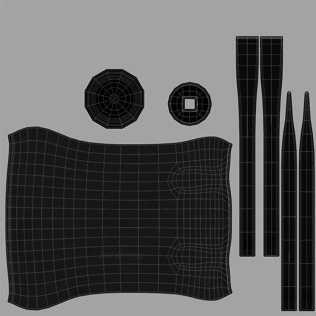 SO Straight Striking Prybar 12in MPBS12A Low-poly 3D model_31