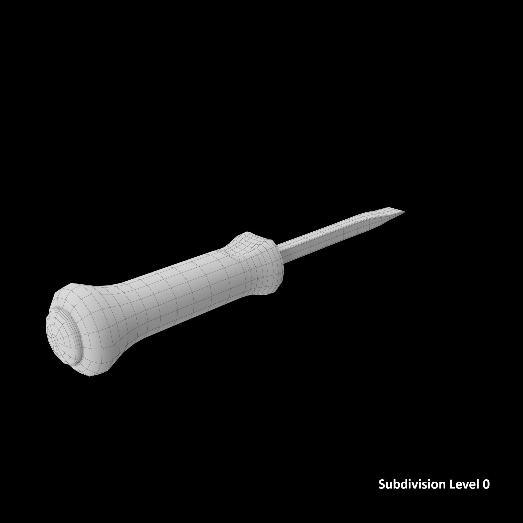 SO Straight Striking Prybar 12in MPBS12A Low-poly 3D model_12