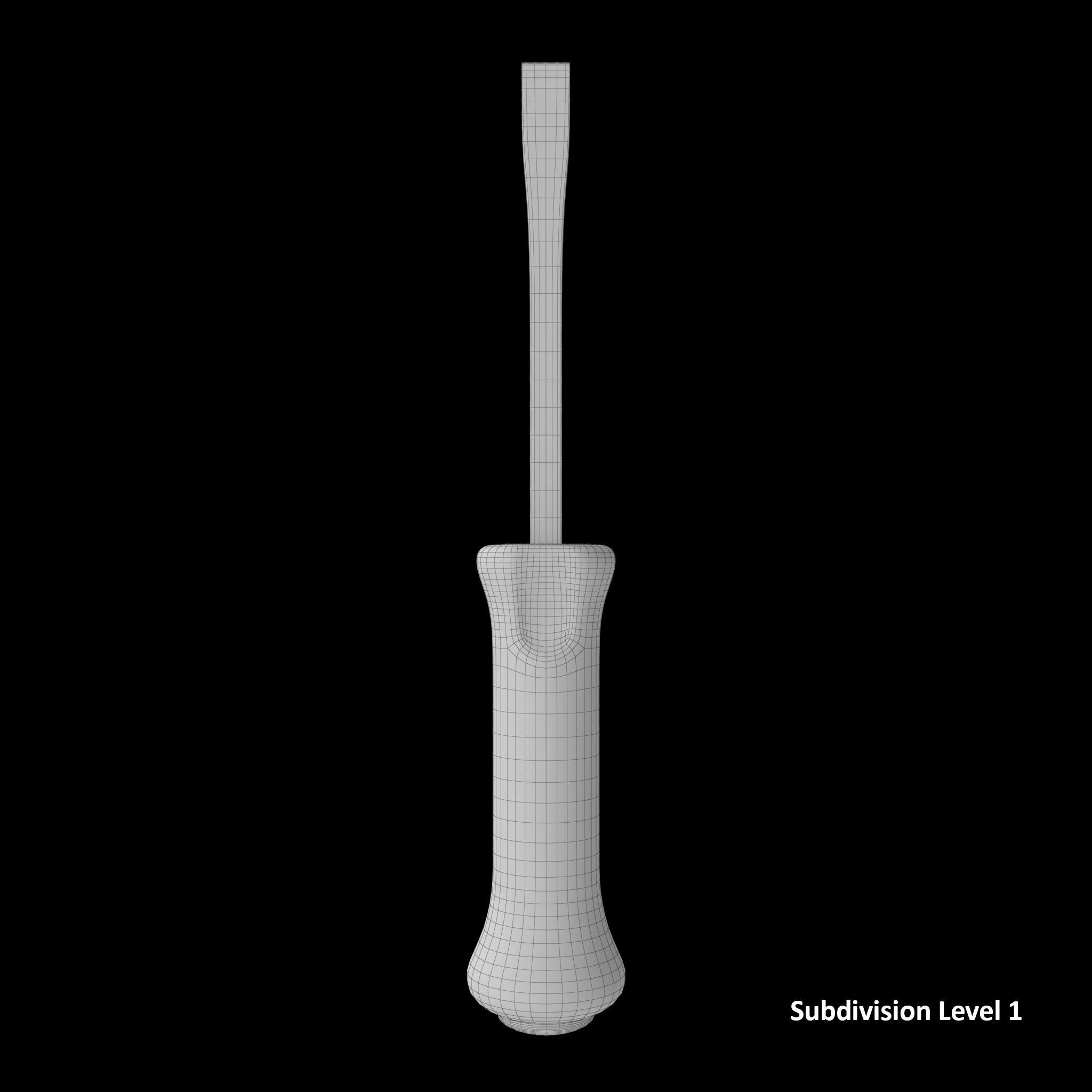 SO Straight Striking Prybar 12in MPBS12A Low-poly 3D model_23