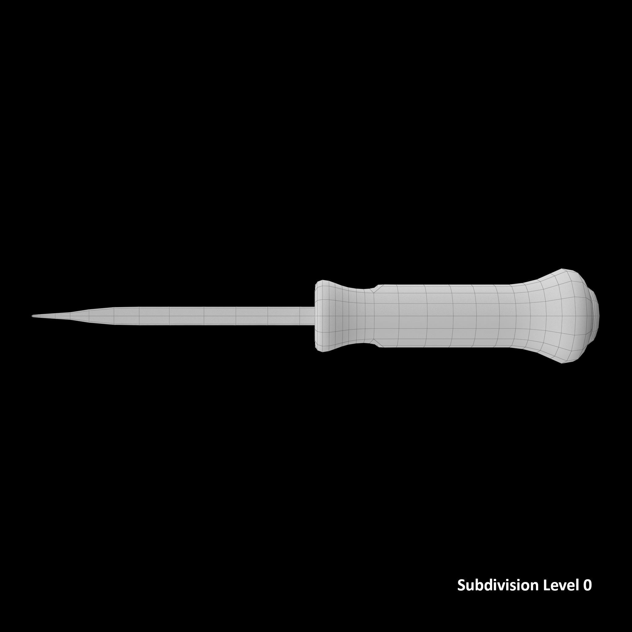 SO Straight Striking Prybar 12in MPBS12A Low-poly 3D model_16