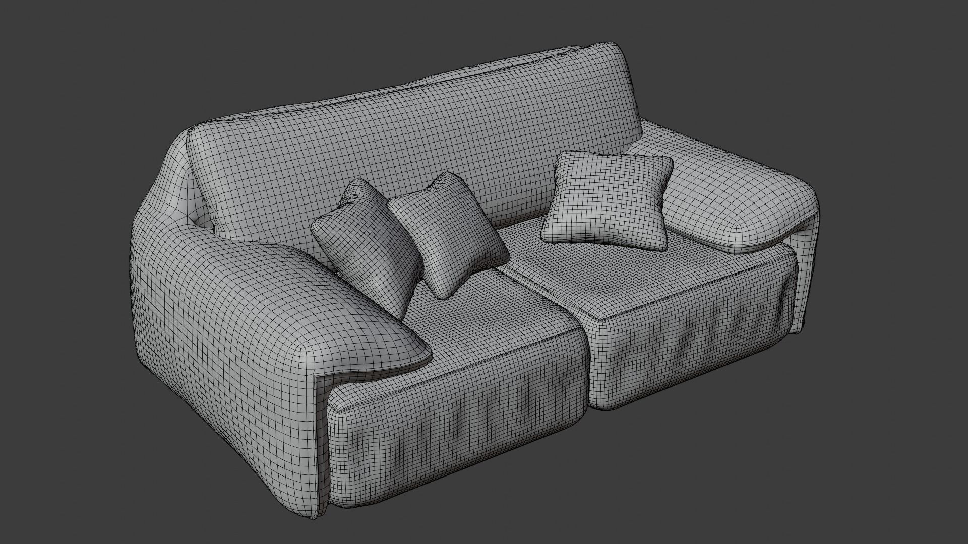 Sofa in brown tones in italian style  3D model_6