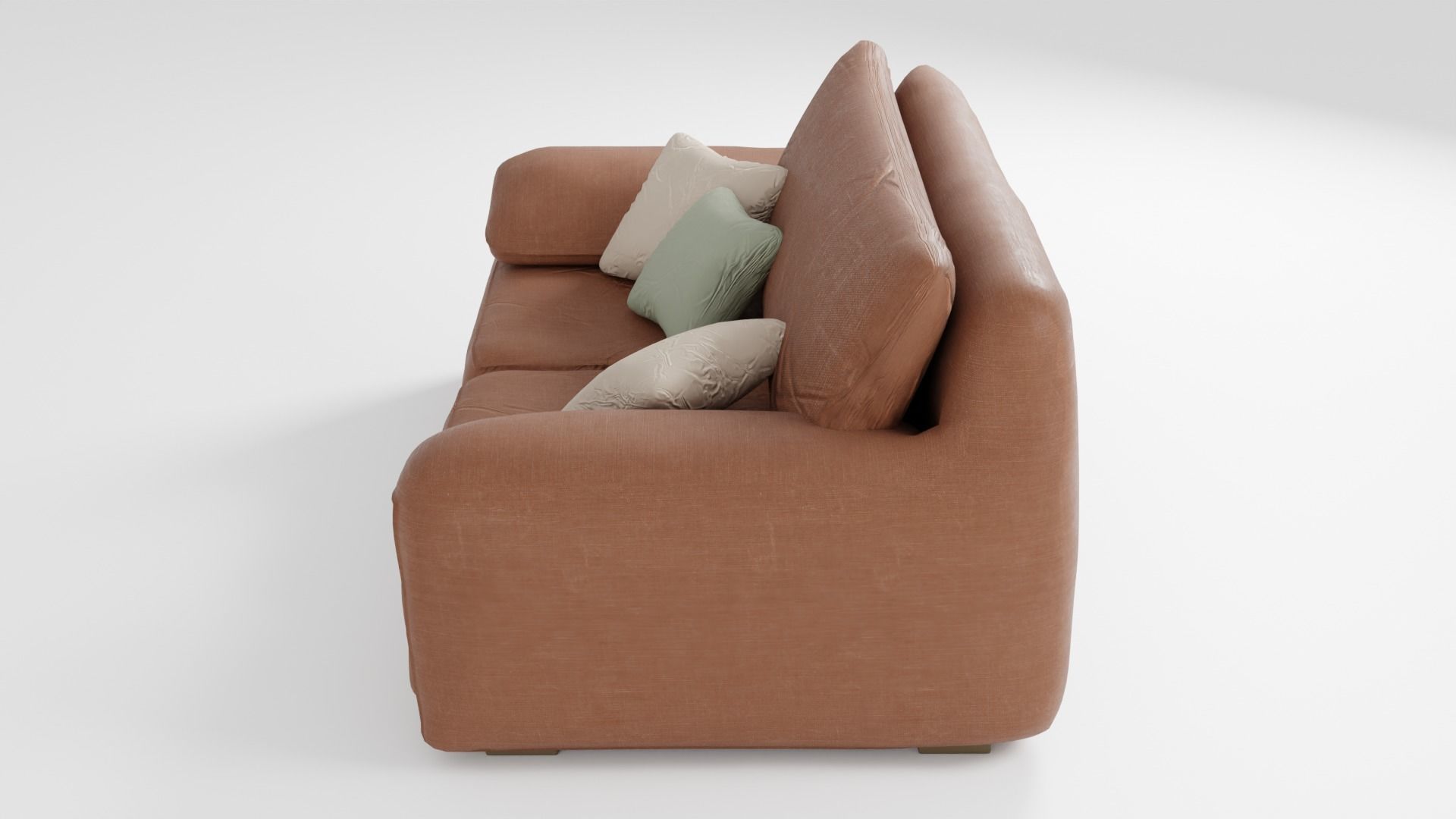 Sofa in brown tones in italian style  3D model_3