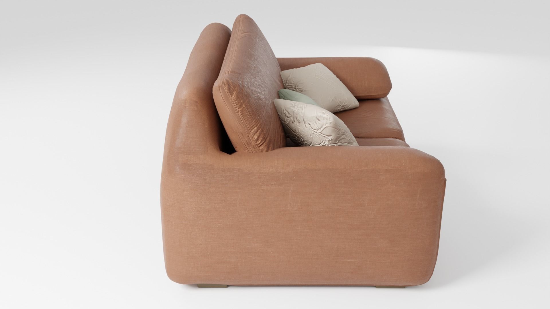 Sofa in brown tones in italian style  3D model_1