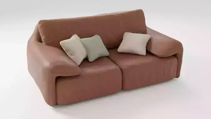 Sofa in brown tones in italian style 