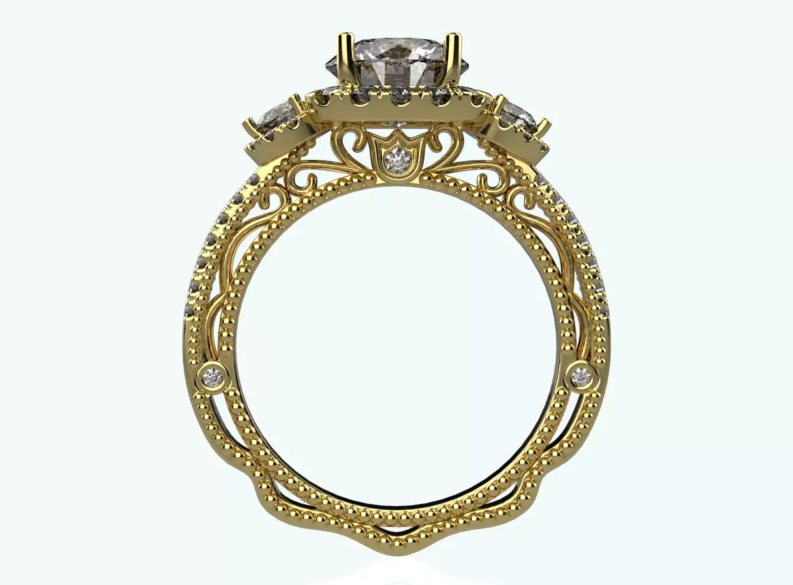 Women ring Venetian Lace AFN 3D print model