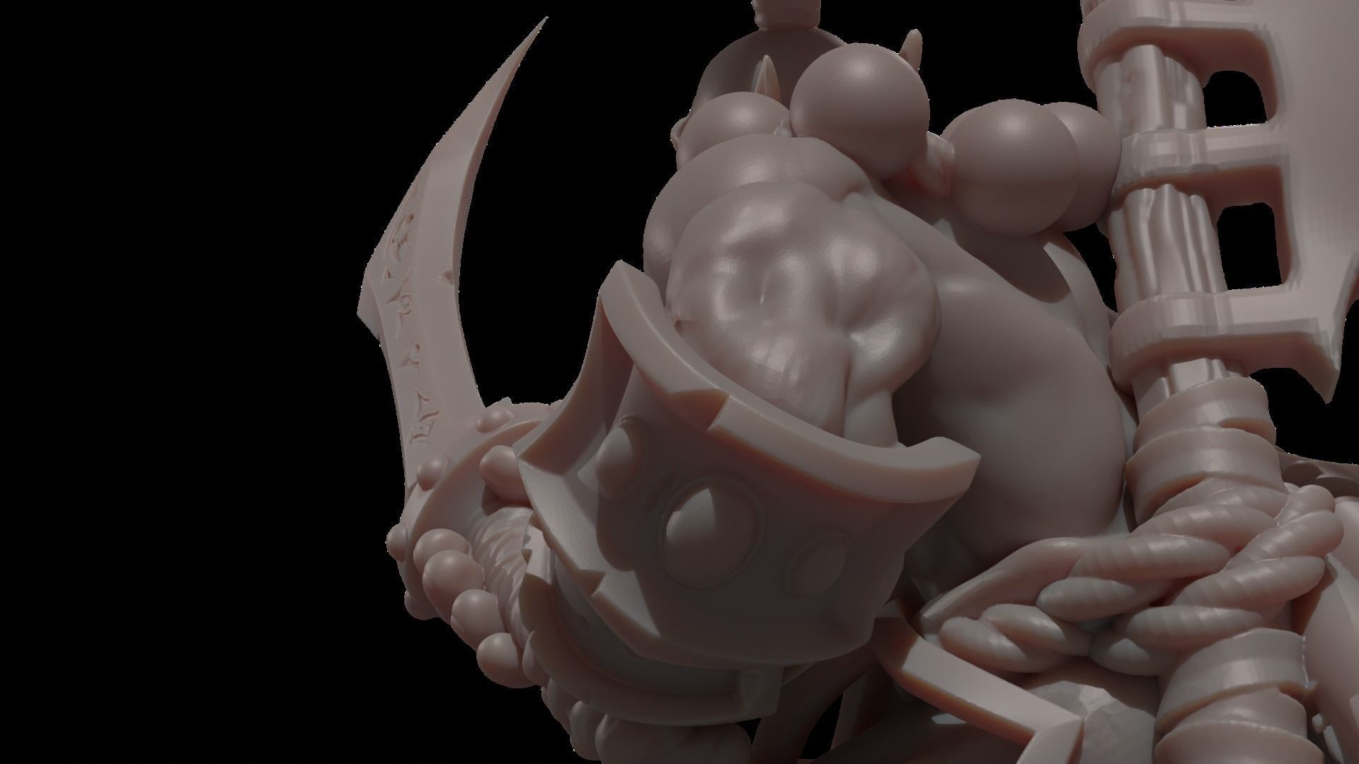 Orc Blade Master Orcish Horde 3D print model_4