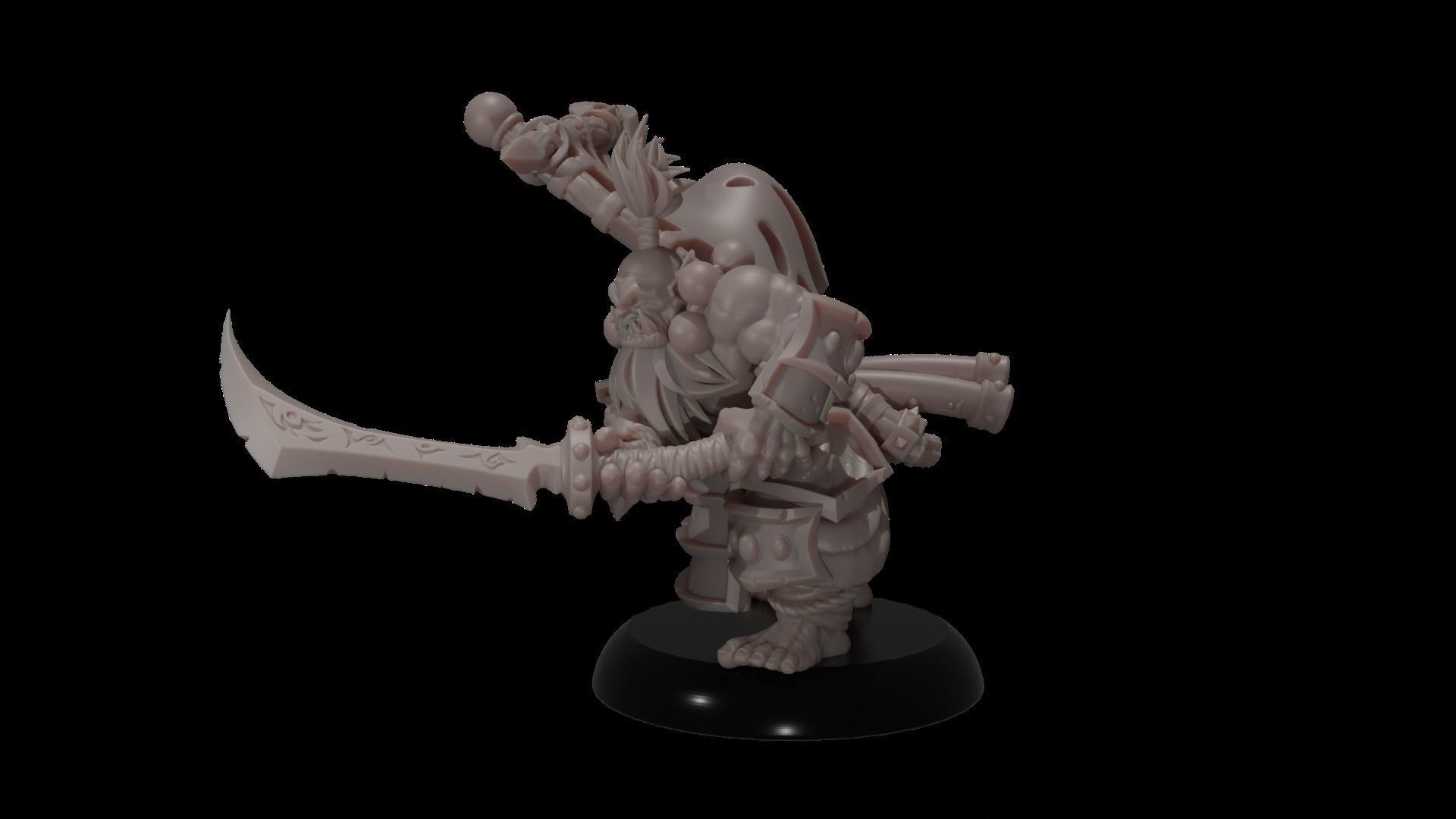 Orc Blade Master Orcish Horde 3D print model_7
