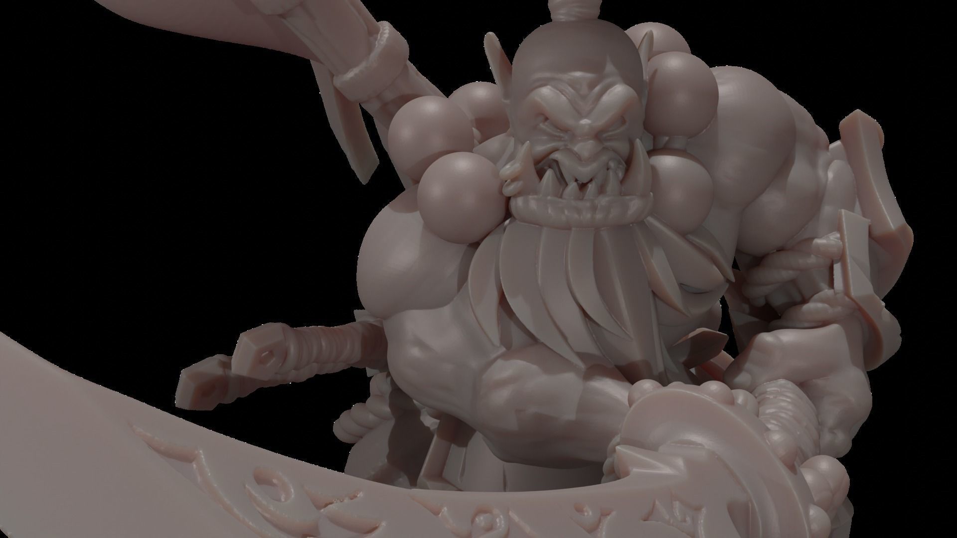 Orc Blade Master Orcish Horde 3D print model_5