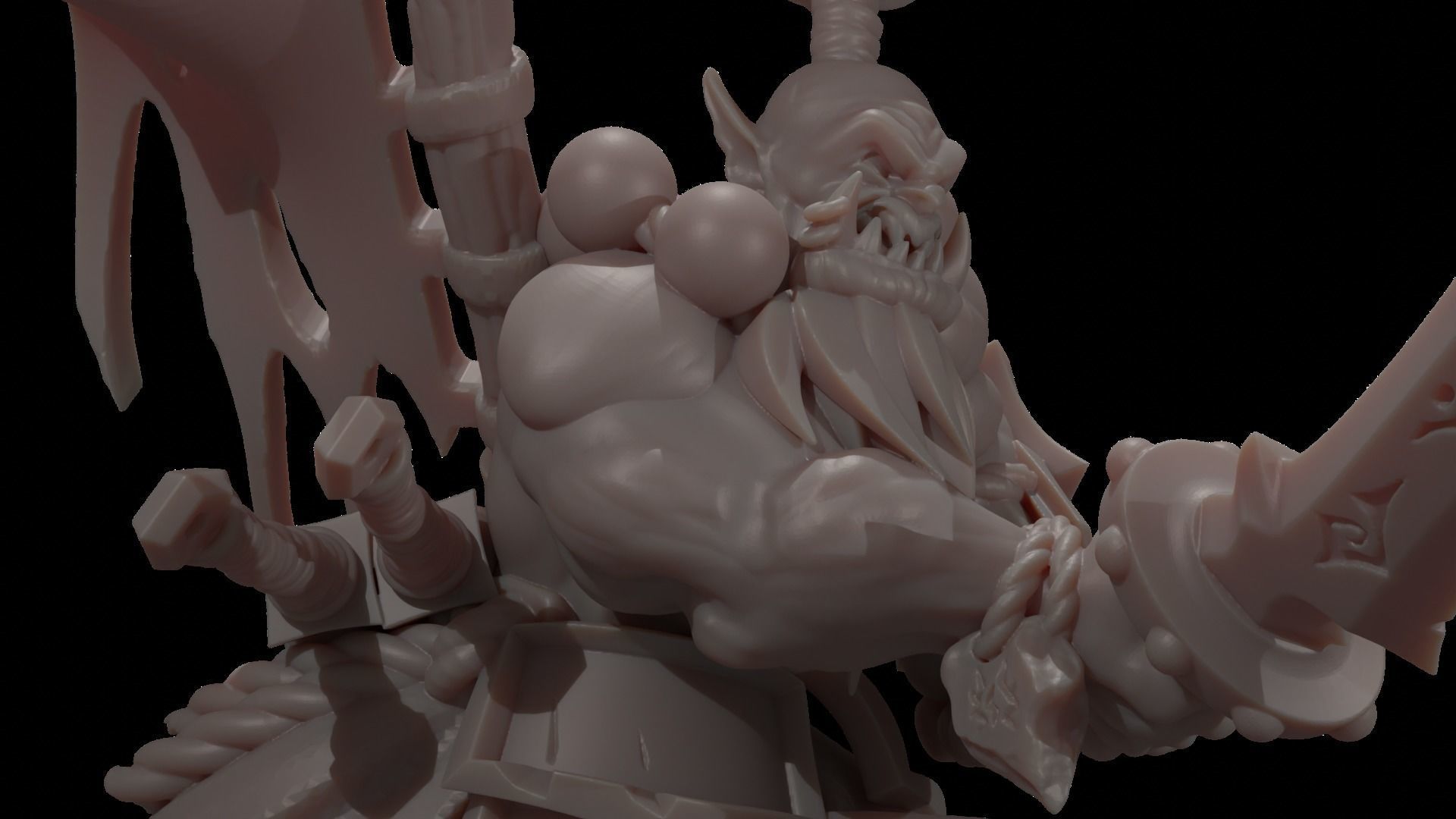 Orc Blade Master Orcish Horde 3D print model_3