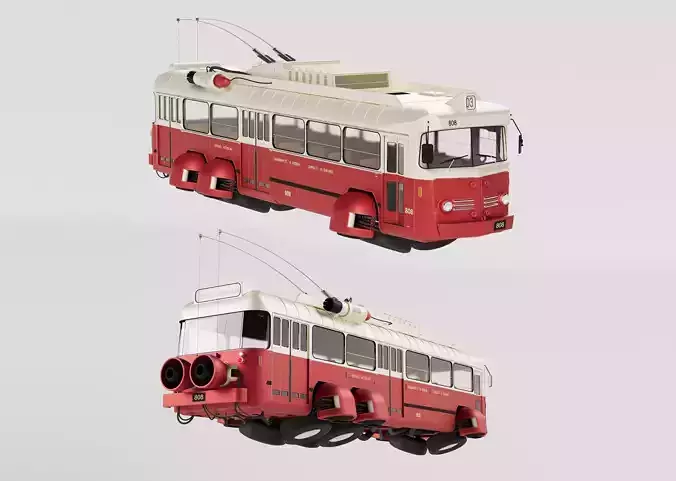 Sci-Fi Trolleybus Berliet Vetra VA3 B2