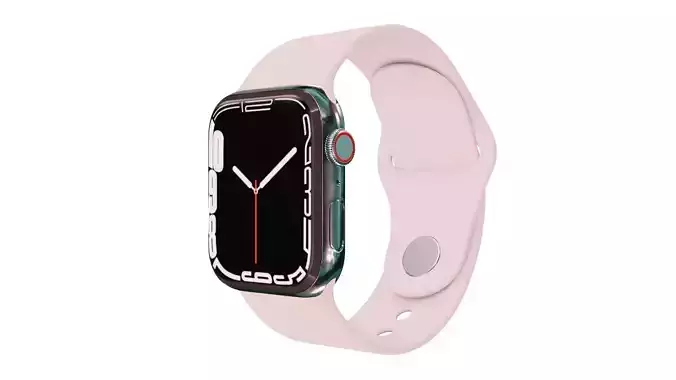 Apple Watch 7 - Silver Stainless Steel Case Starlight Sport Band