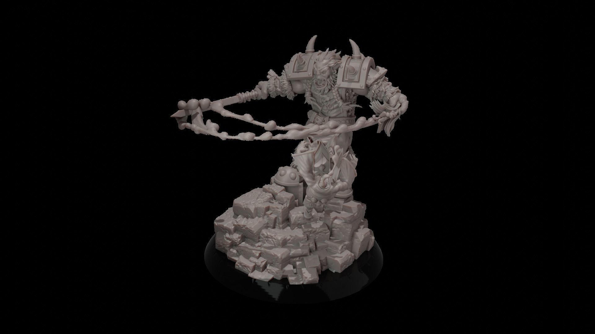 Orc Warlord Orcish Horde 3D print model_3
